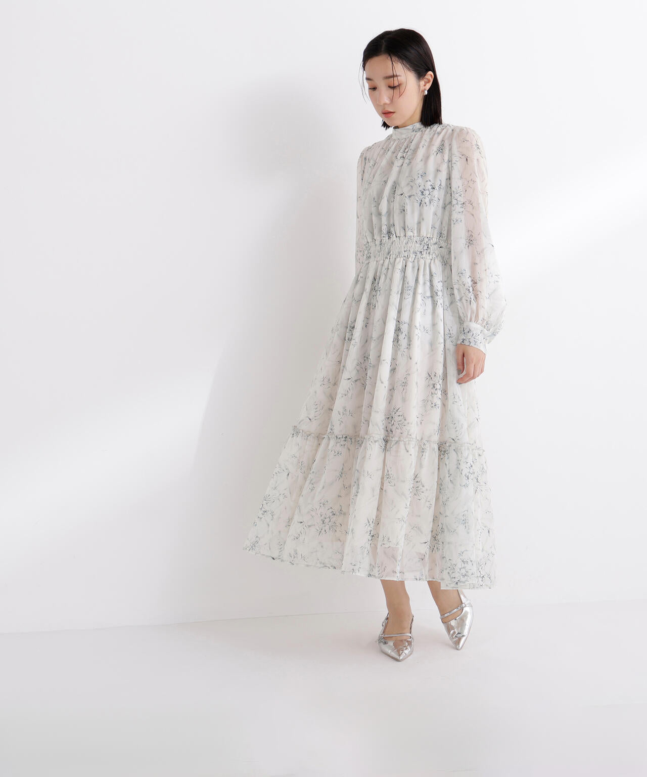 フラワーシフォンワンピース