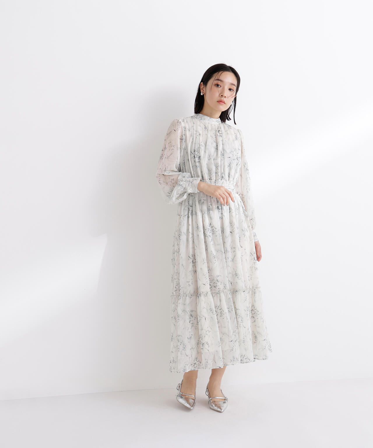 フラワーシフォンワンピース