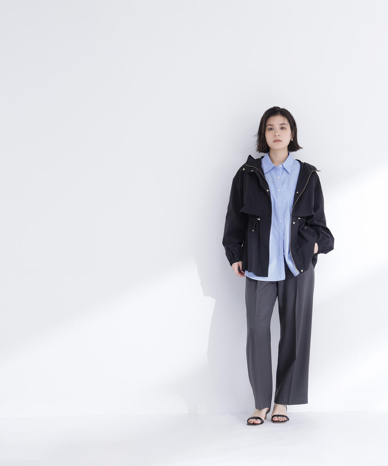 【Oggi・sweet掲載】【ちょうど、いい服】毎日これ。週7ペプラムフーディブルゾン