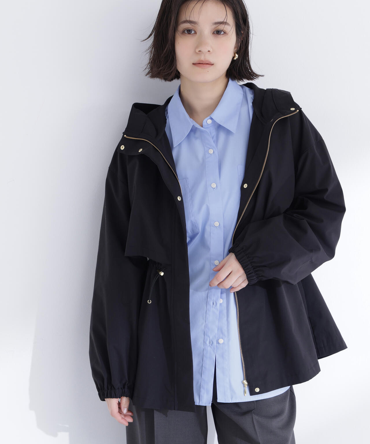 【Oggi・sweet掲載】【ちょうど、いい服】毎日これ。週7ペプラムフーディブルゾン