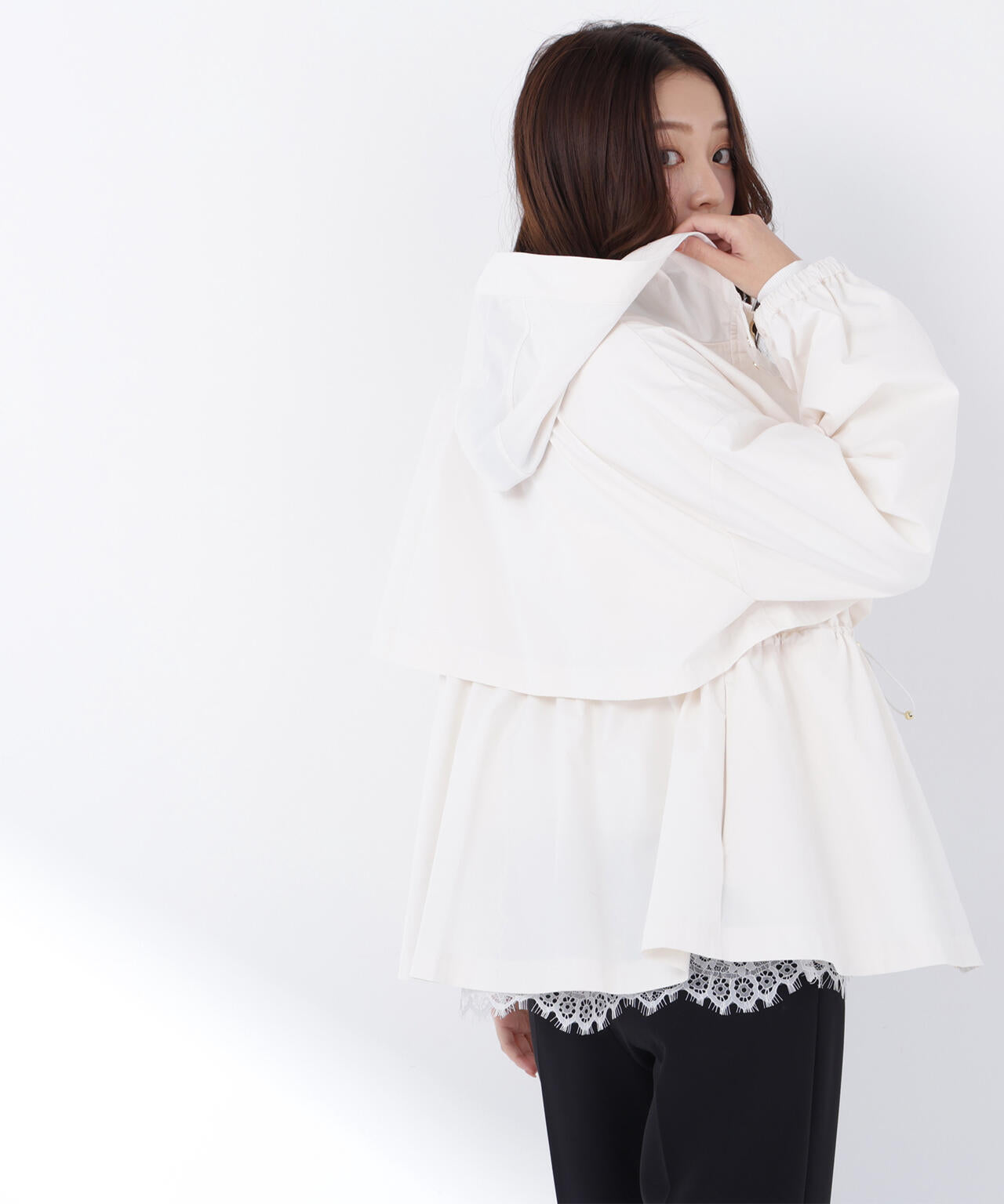【Oggi・sweet掲載】【ちょうど、いい服】毎日これ。週7ペプラムフーディブルゾン