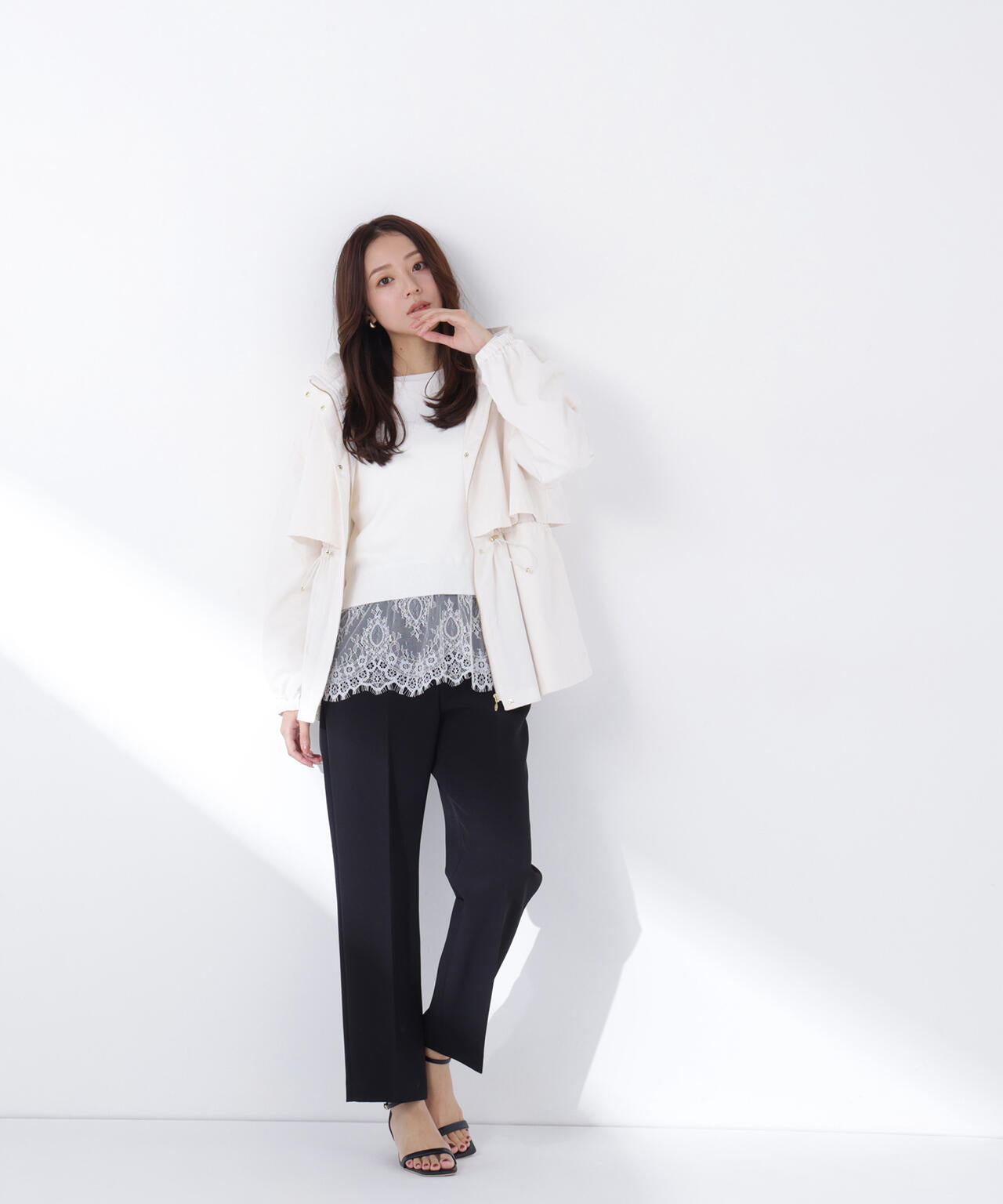 【Oggi・sweet掲載】【ちょうど、いい服】毎日これ。週7ペプラムフーディブルゾン