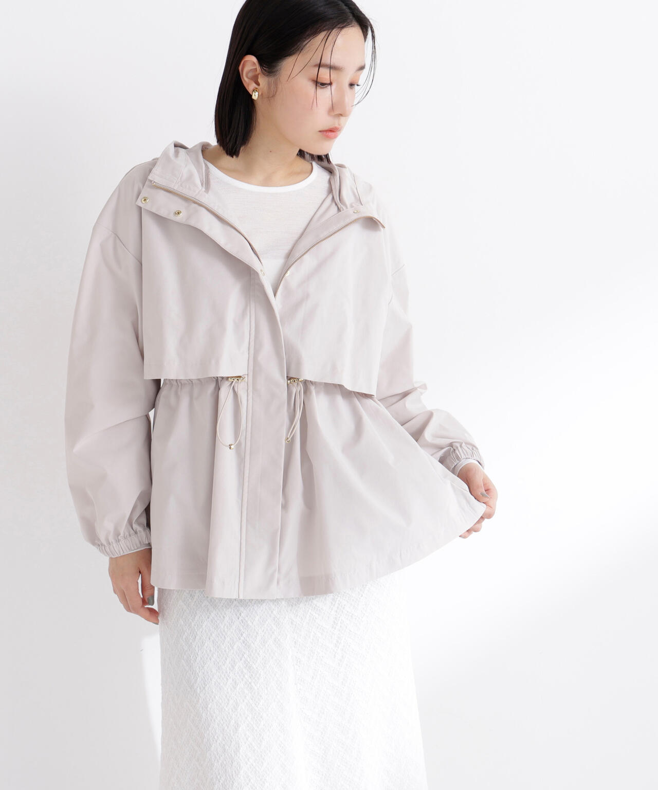 【Oggi・sweet掲載】【ちょうど、いい服】毎日これ。週7ペプラムフーディブルゾン