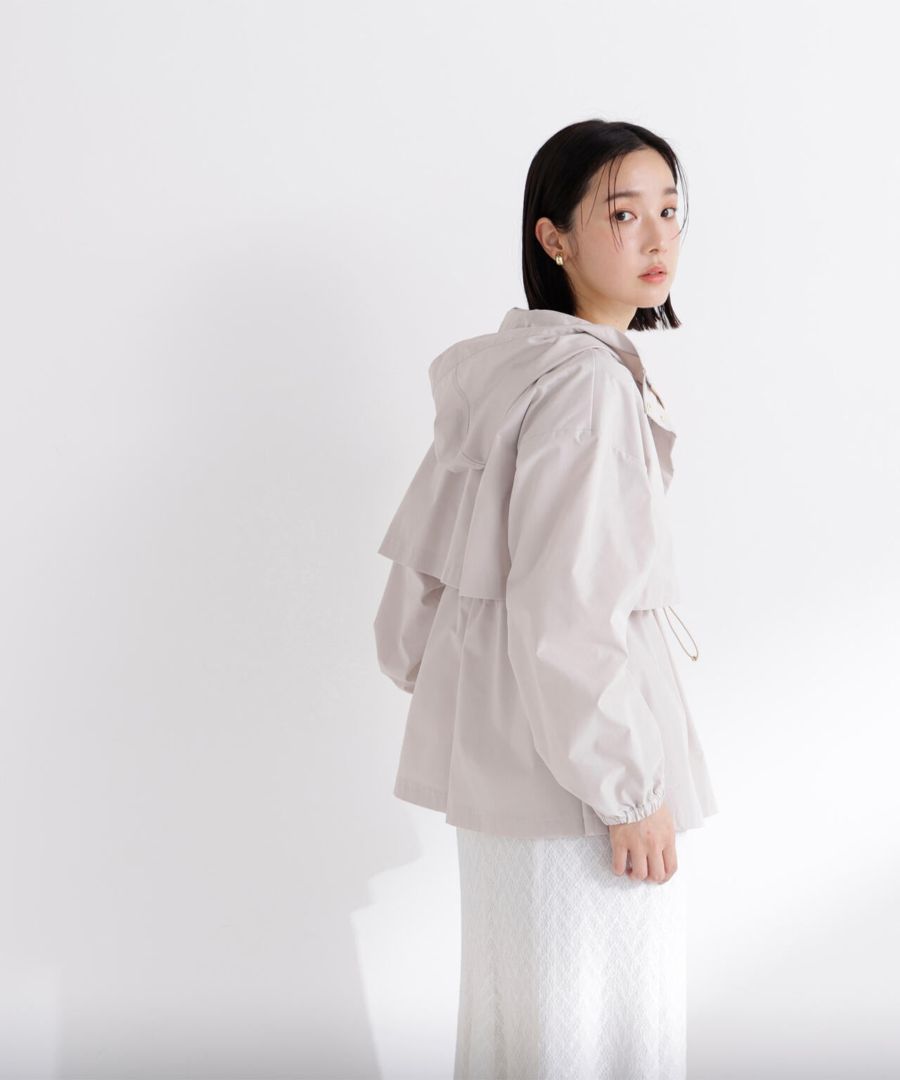 【Oggi・sweet掲載】【ちょうど、いい服】毎日これ。週7ペプラムフーディブルゾン