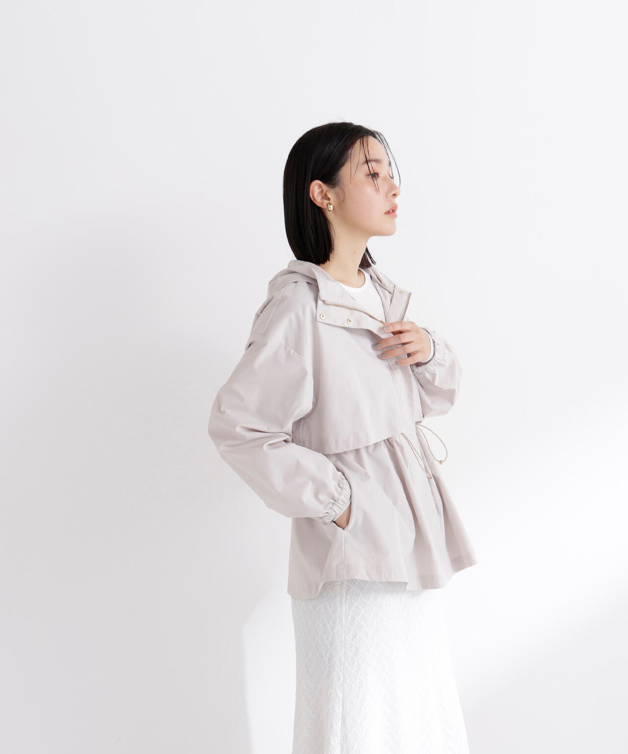 【Oggi・sweet掲載】【ちょうど、いい服】毎日これ。週7ペプラムフーディブルゾン