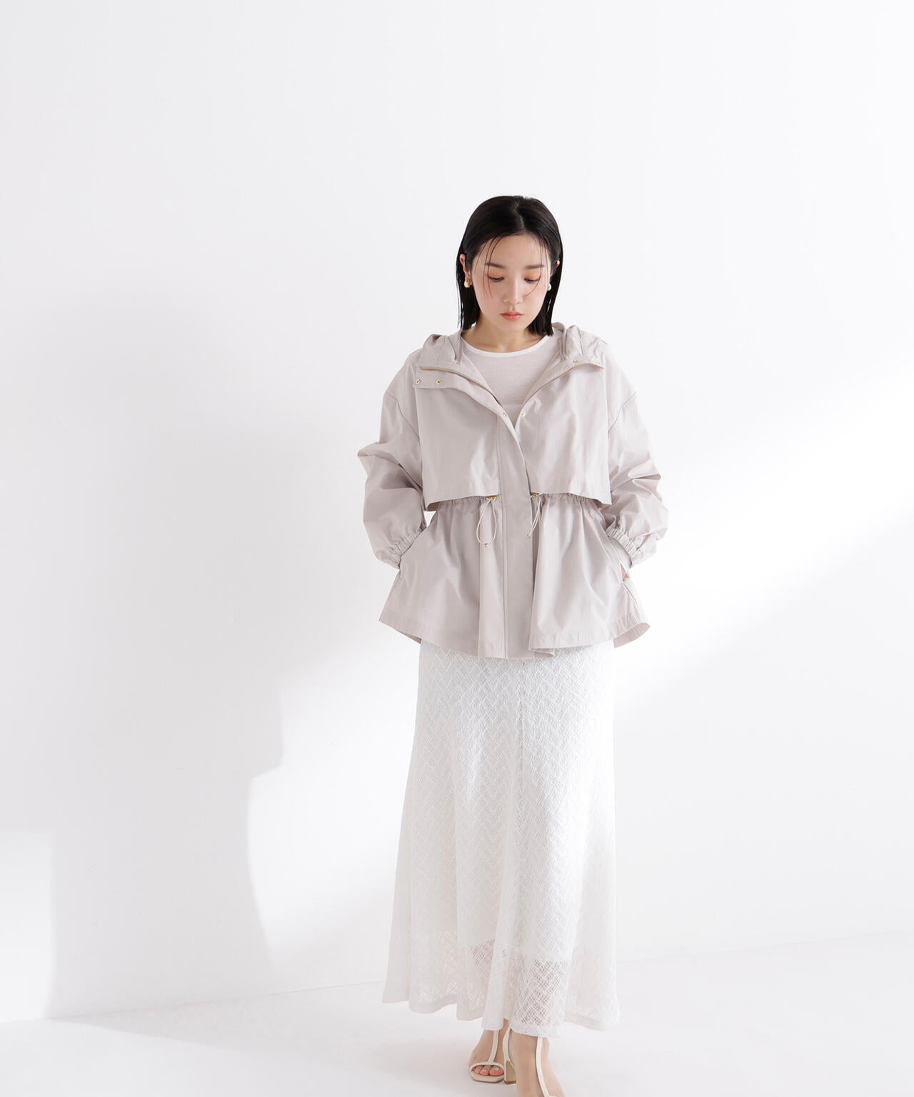 【Oggi・sweet掲載】【ちょうど、いい服】毎日これ。週7ペプラムフーディブルゾン