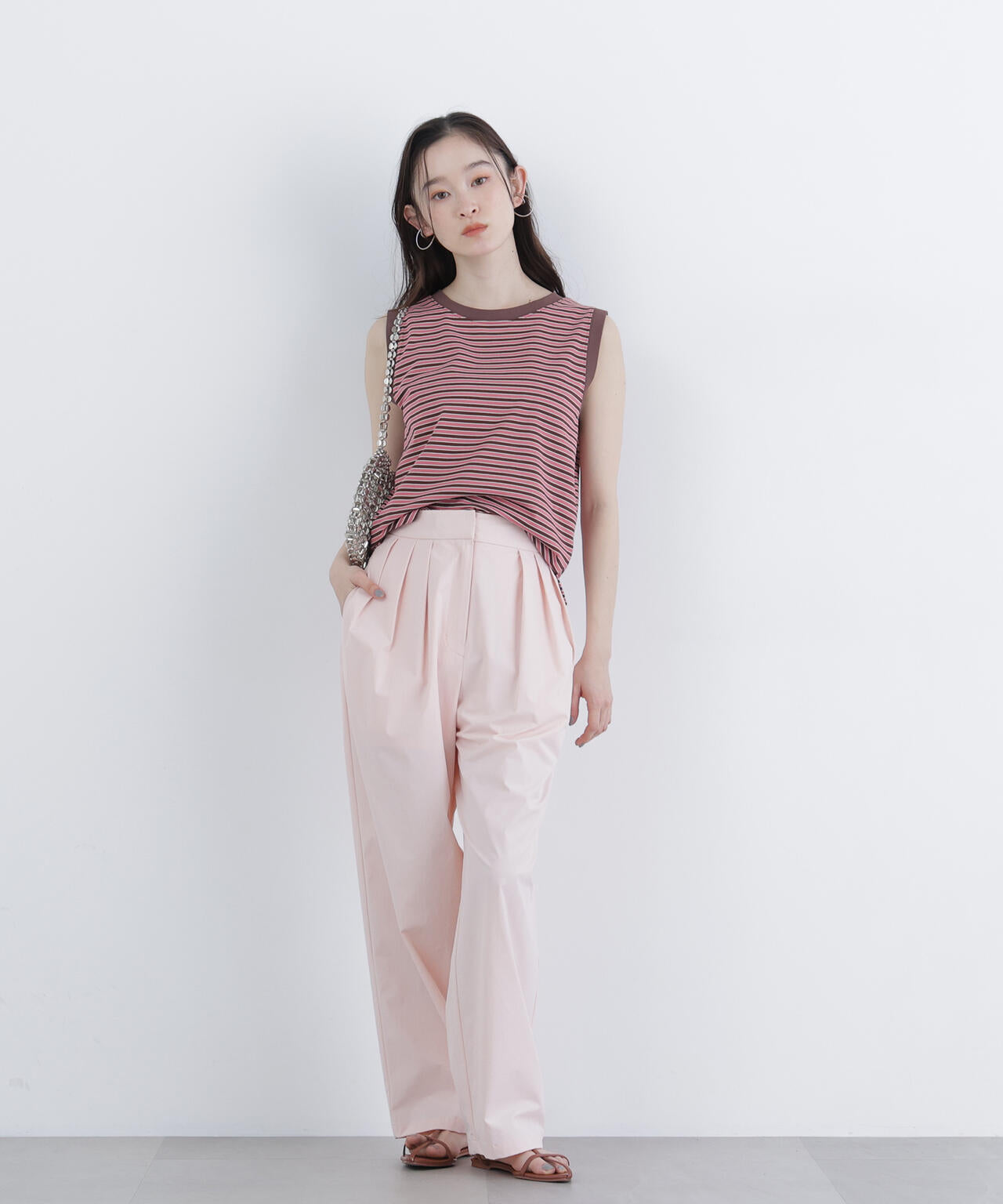 <STAR & STRIPE>ボーダーカットソーノースリーブ