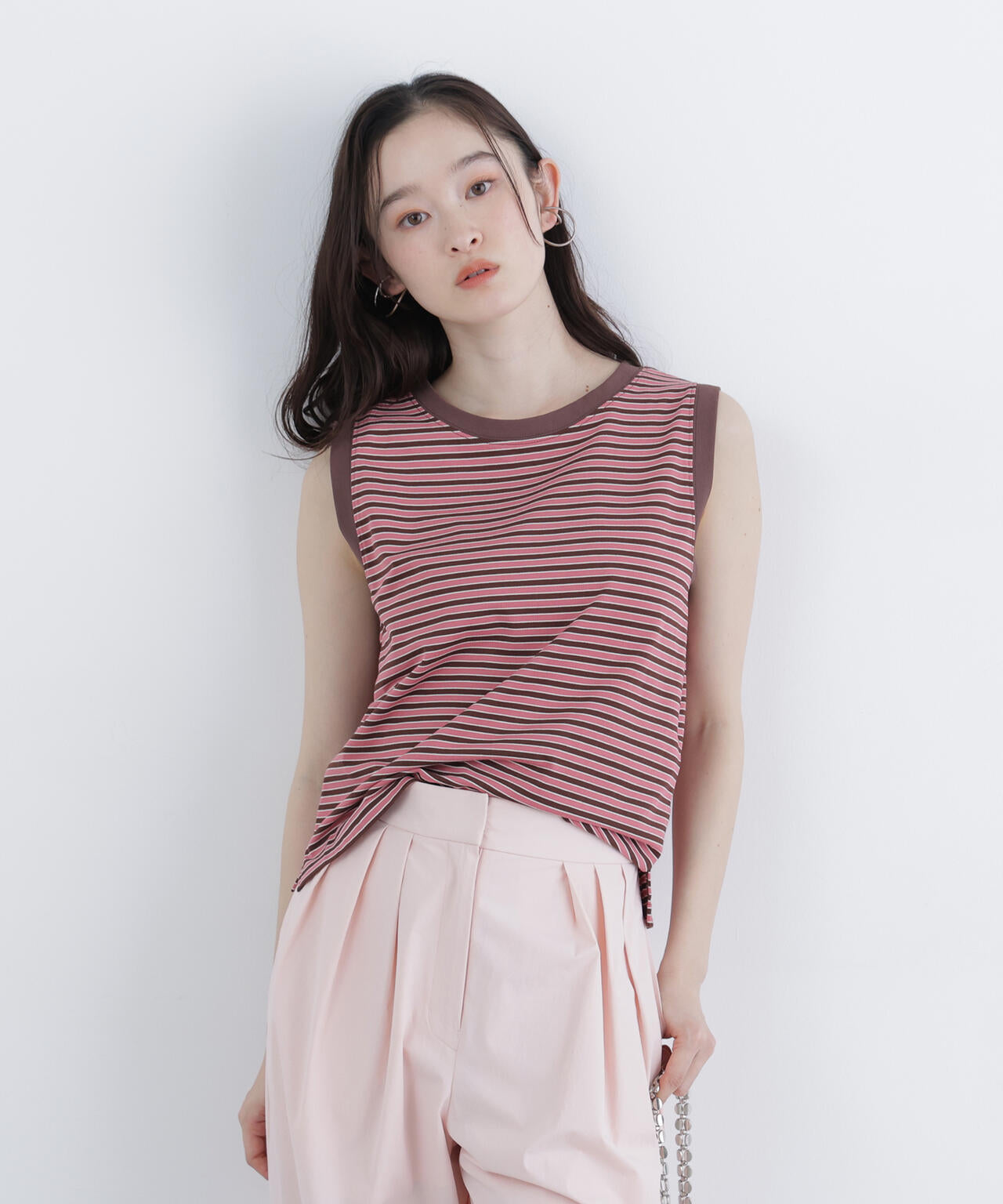 <STAR & STRIPE>ボーダーカットソーノースリーブ