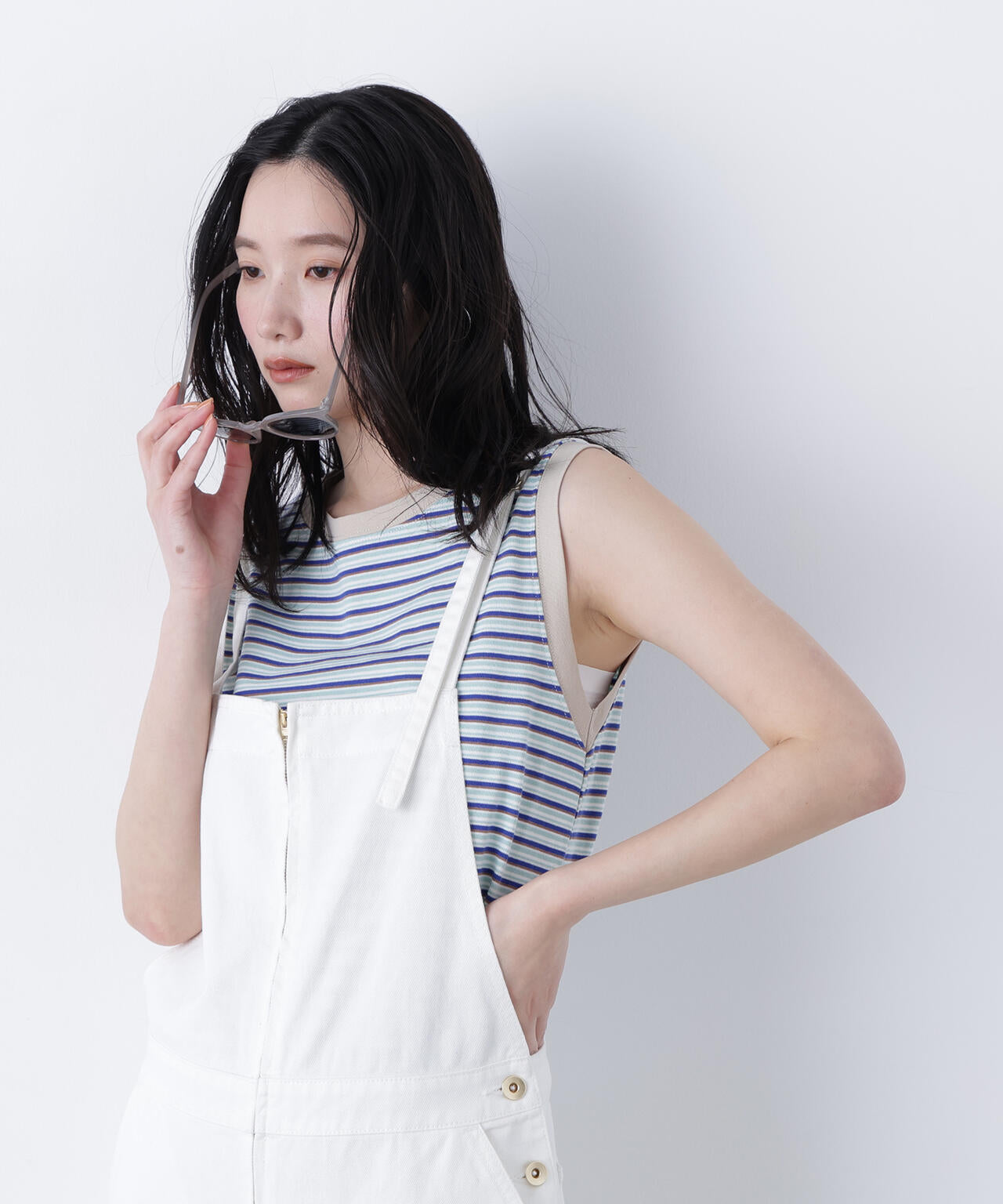 <STAR & STRIPE>ボーダーカットソーノースリーブ