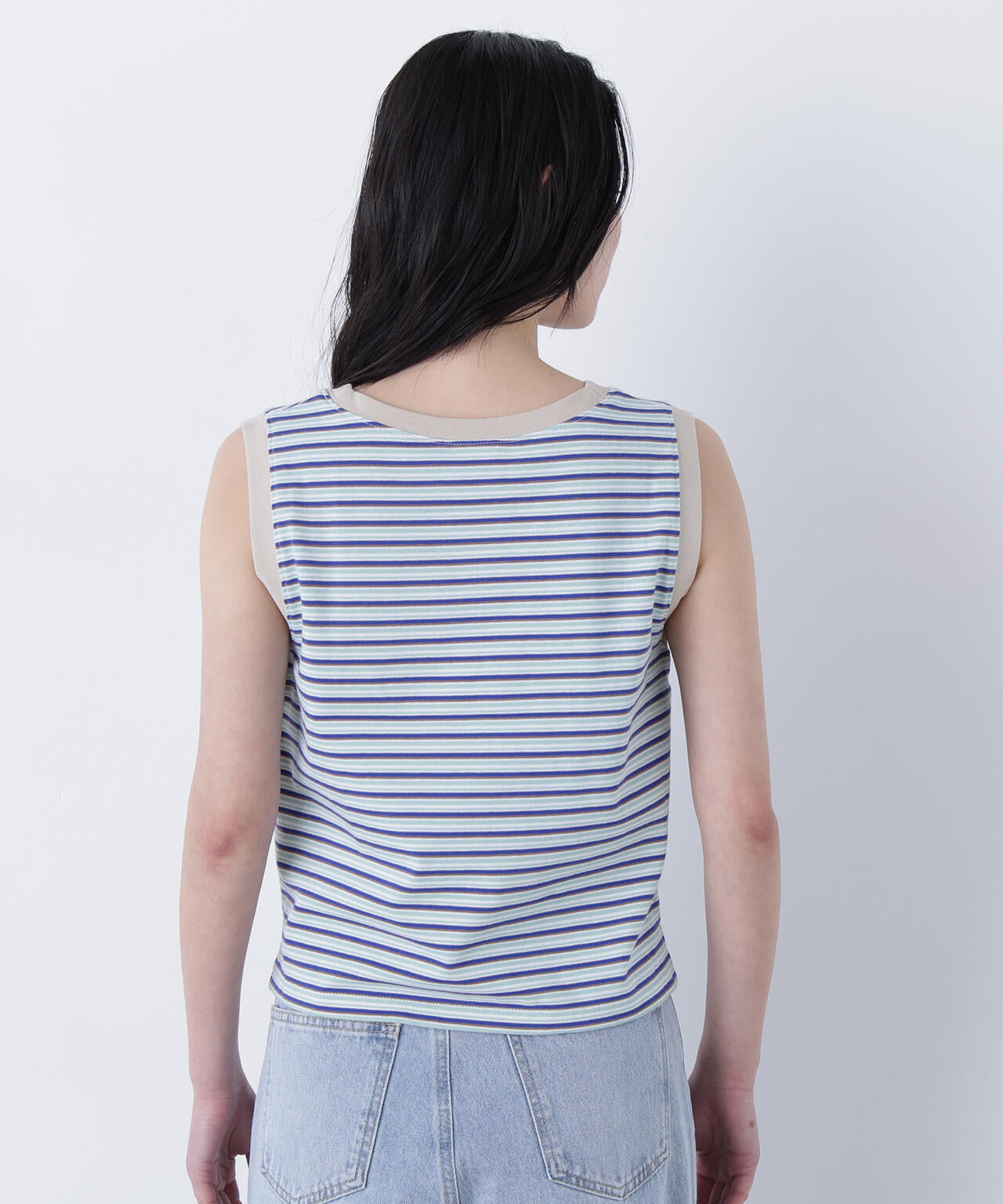 <STAR & STRIPE>ボーダーカットソーノースリーブ