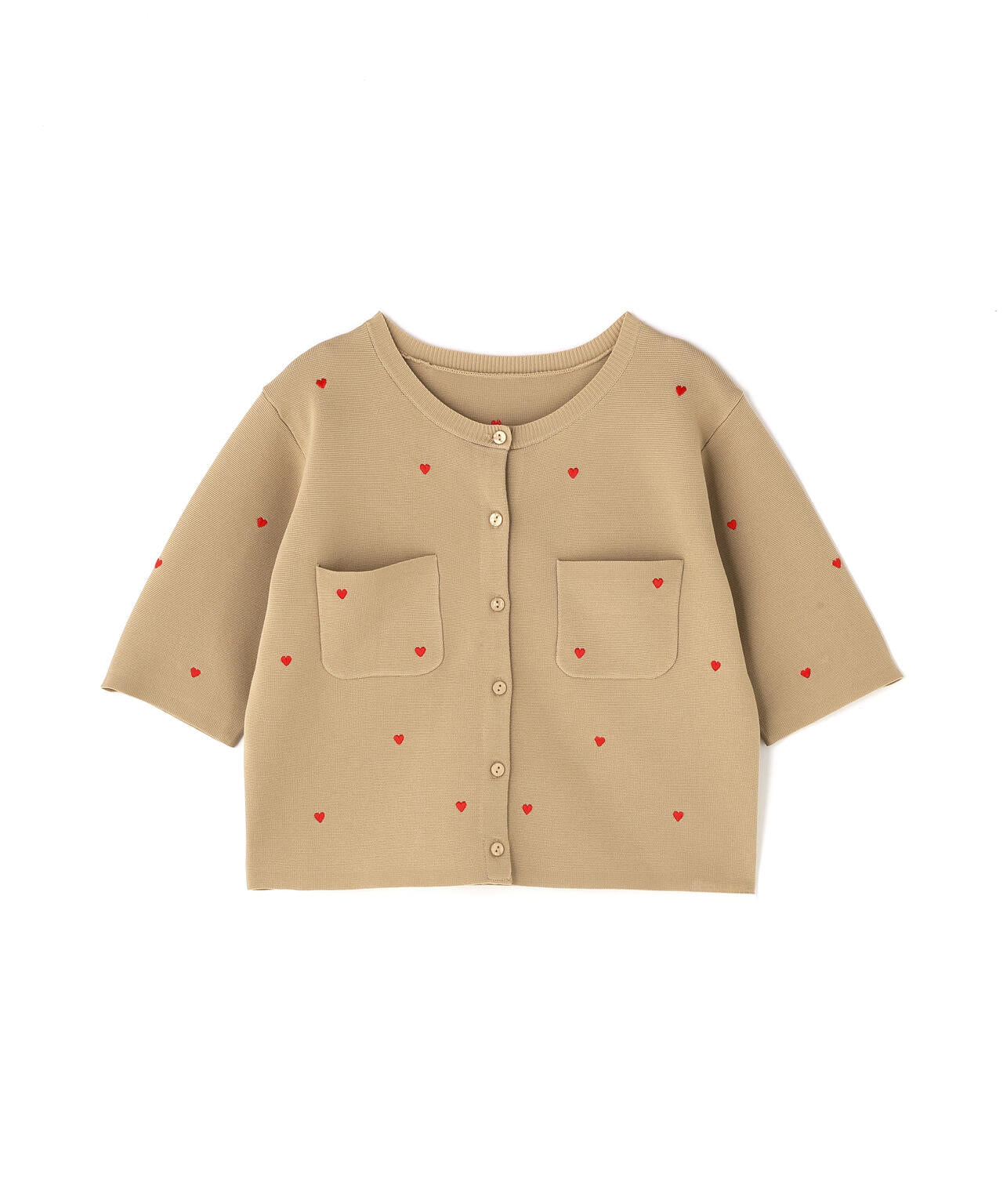 <Oggi.jp掲載>ハート刺繍ニットジャケット