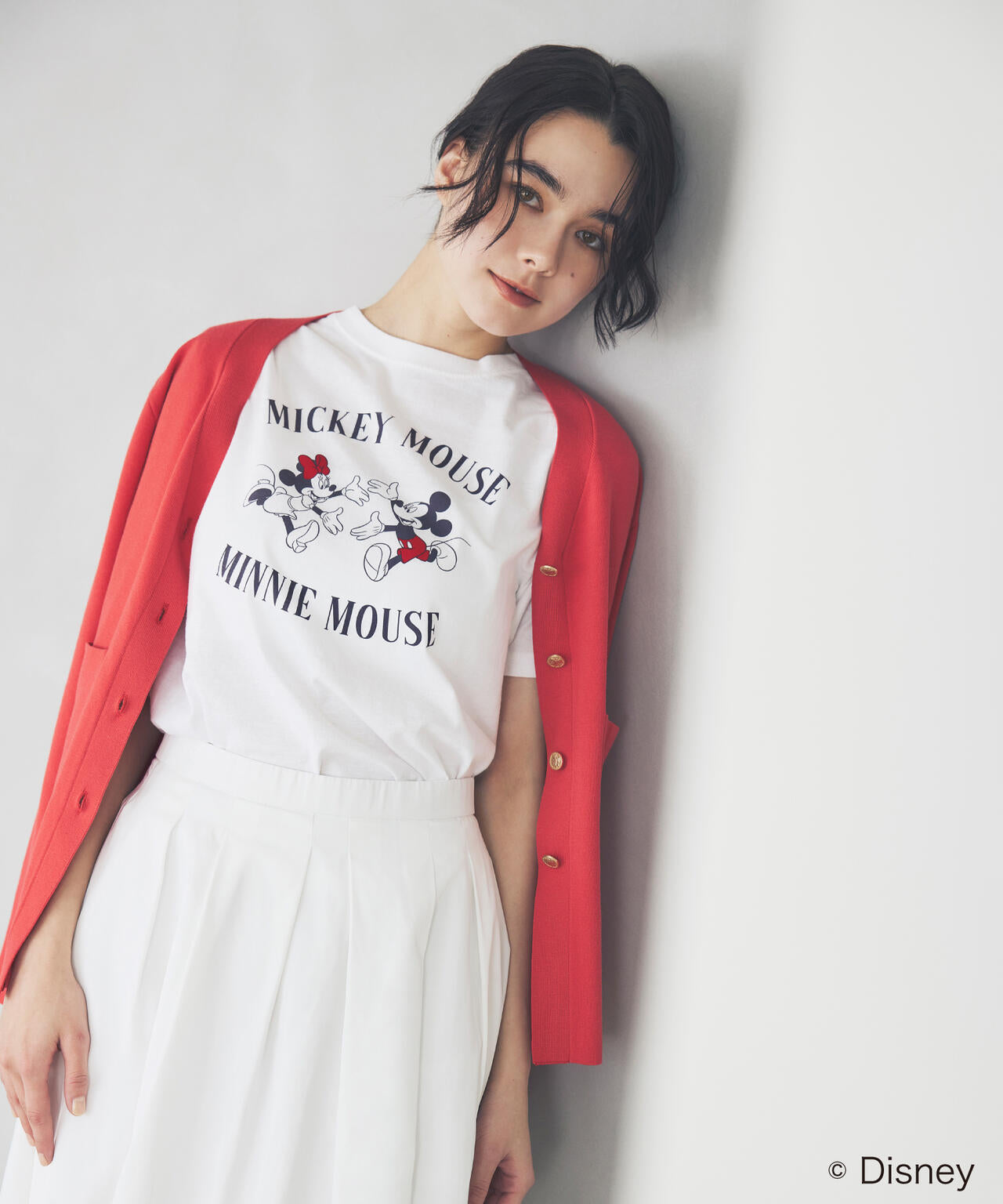 【ユーティリティー】コインボタンVネックニットカーデプルオーバー