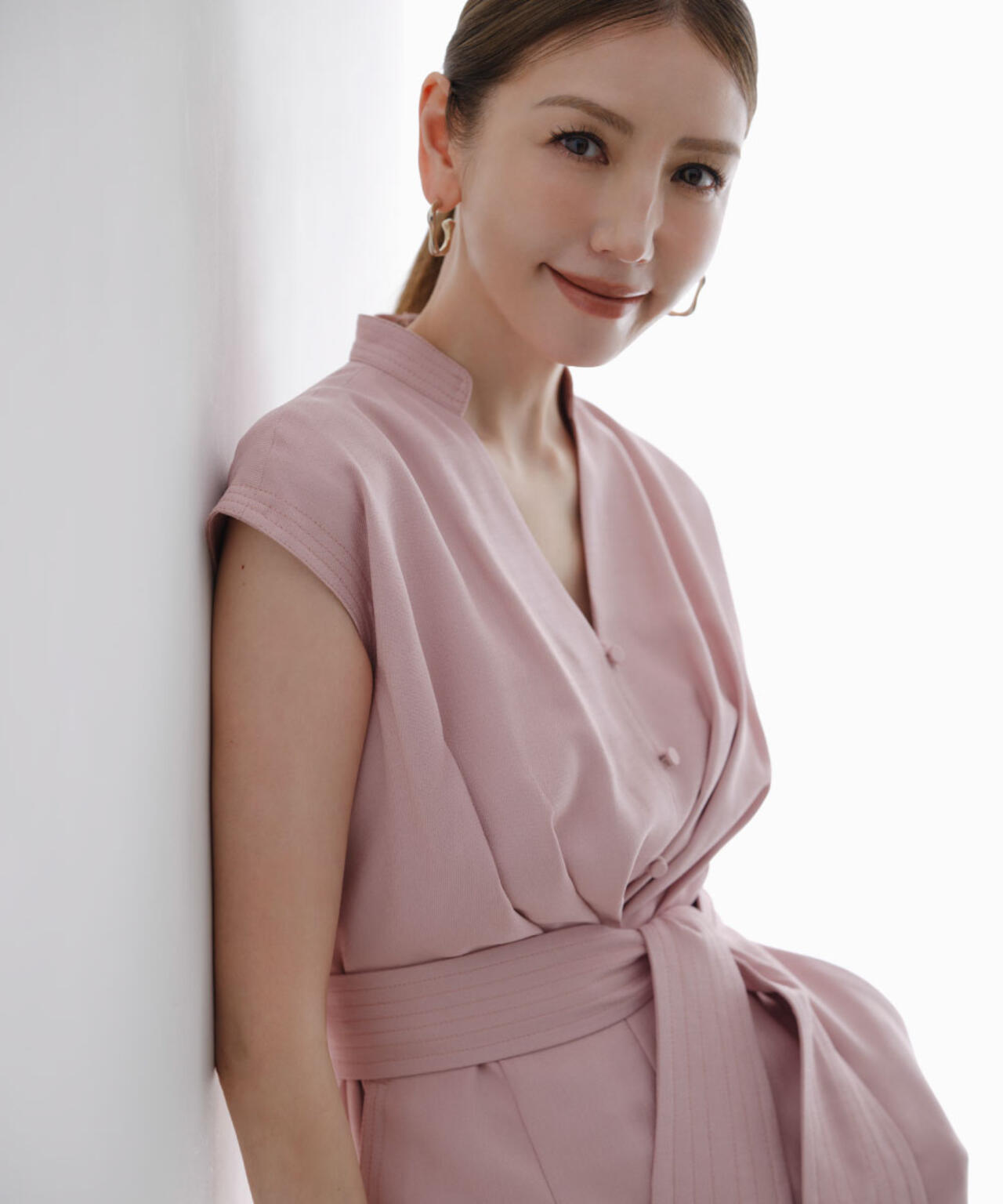 ［美香さん着用］ウエストタックワンピース