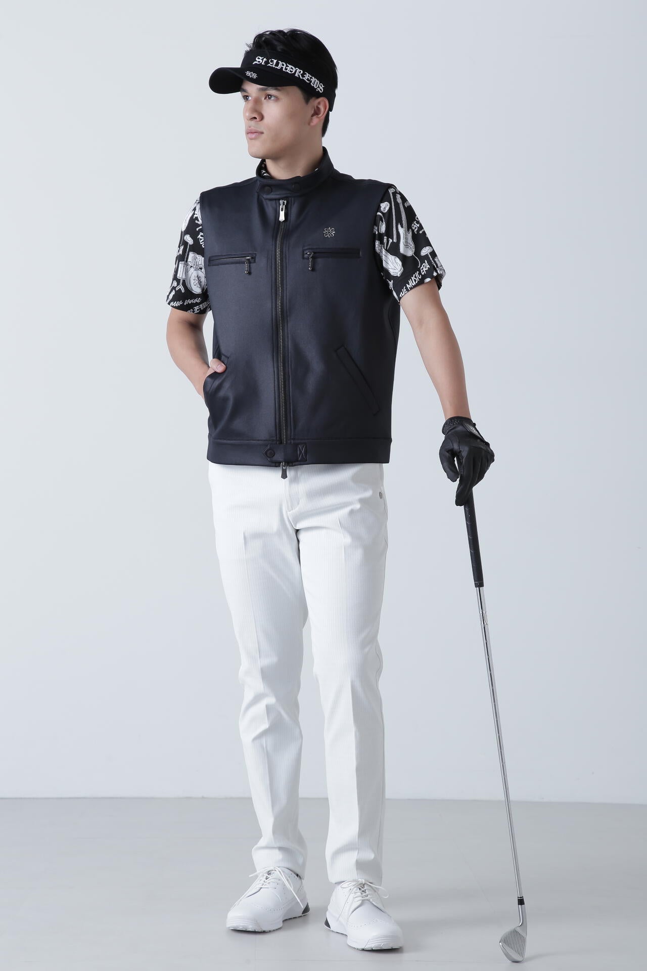 ストライプウェーブストレッチパンツ (MENS)