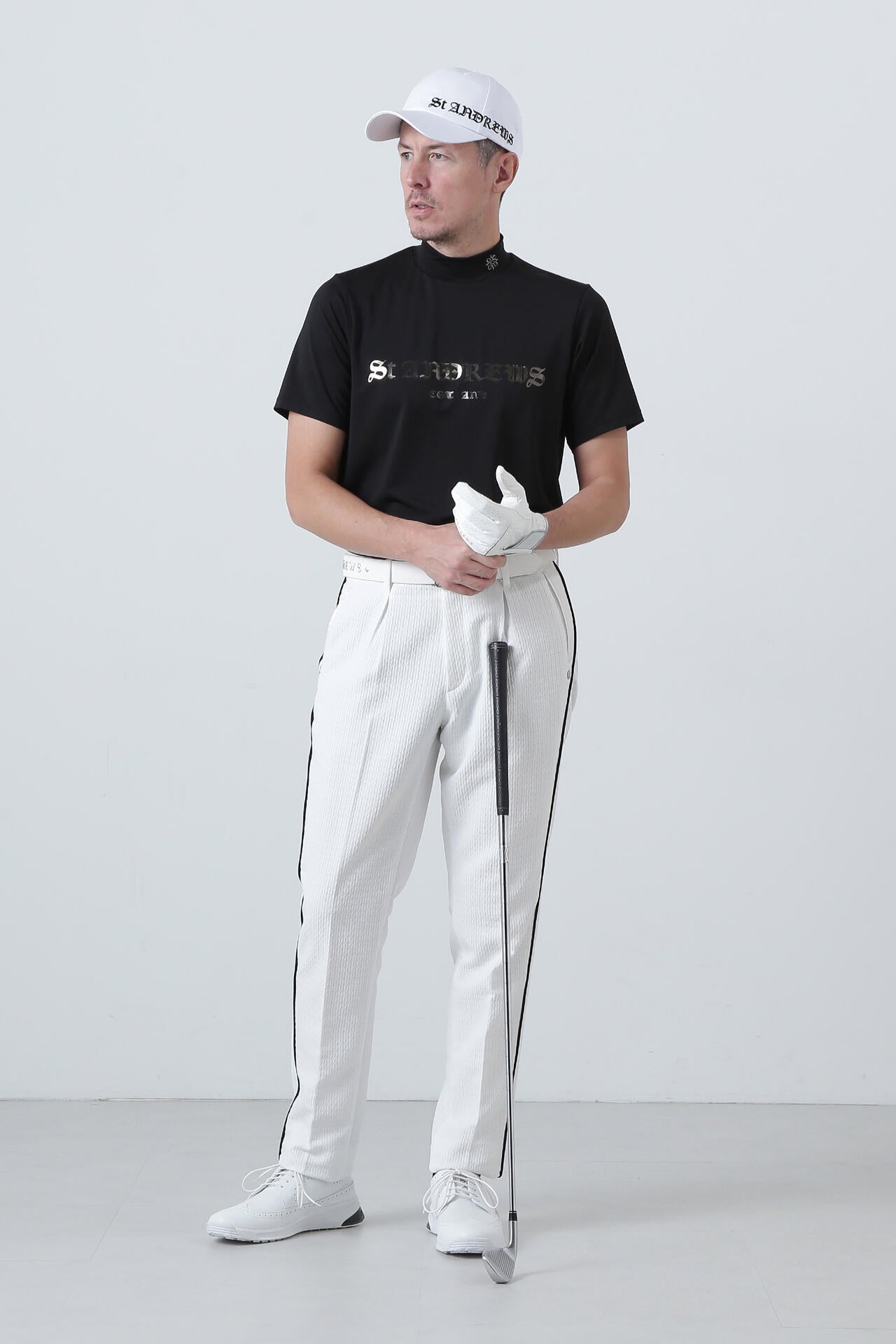 カチオンポリエステルベア天半袖ハイネック (MENS)