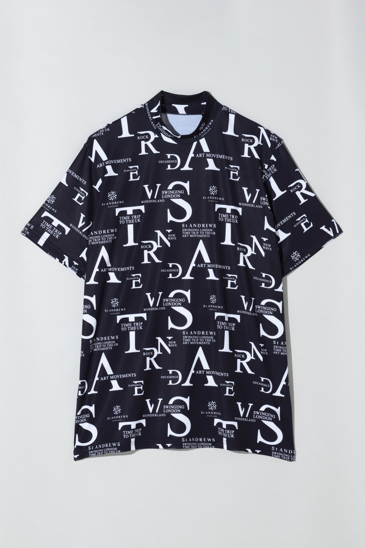 C2Cコンセプト柄ベア天半袖ハイネック (MENS)