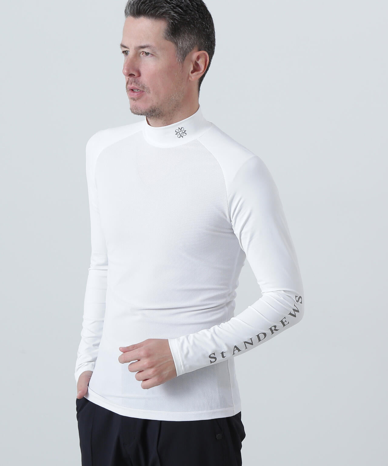 ツインコットUV×SUNPROFITメッシュ長袖ハイネックインナー (MENS)