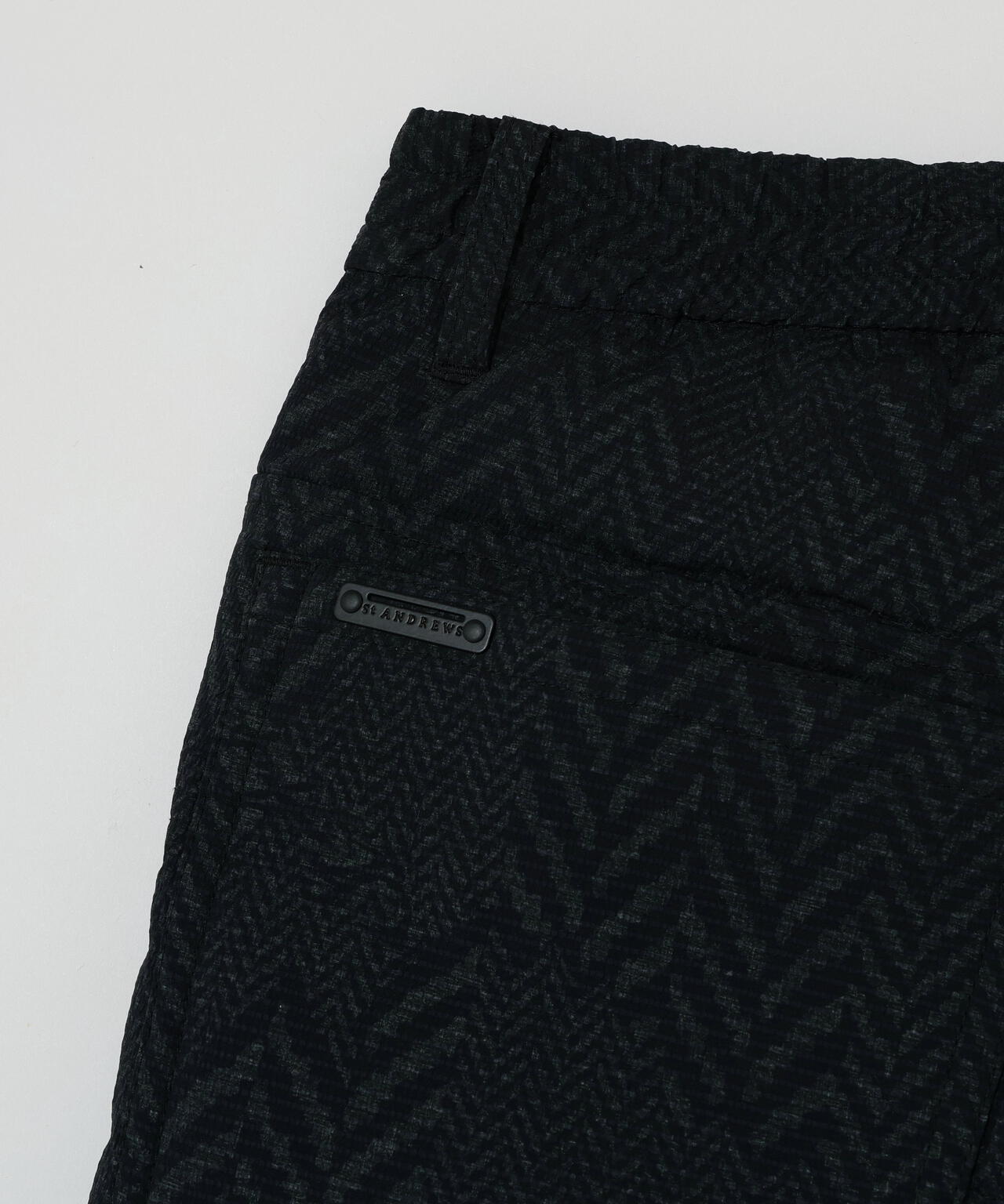 ヘリンボーンプリント中綿キルトパンツ (MENS)