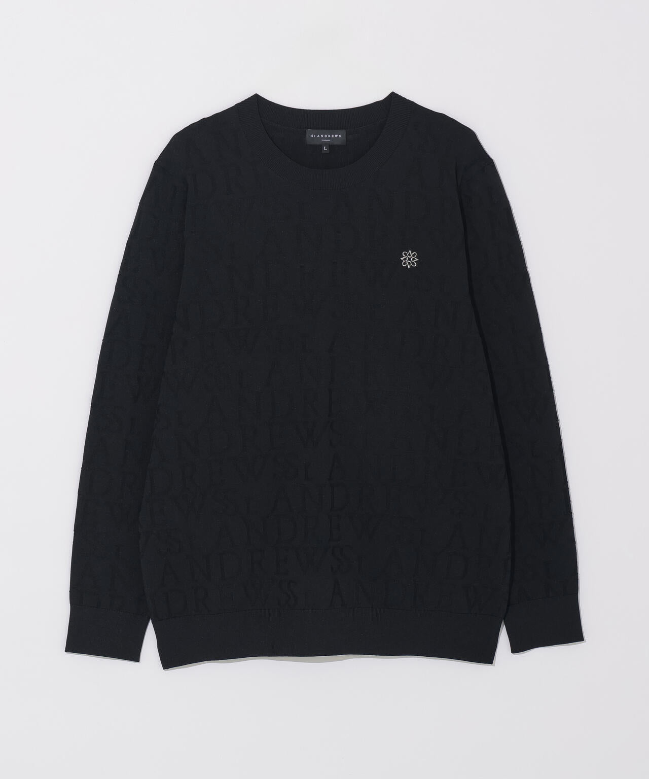 【オンライン限定SALE】ダブルロゴジャガードクルーネックニットプルオーバー (MENS)