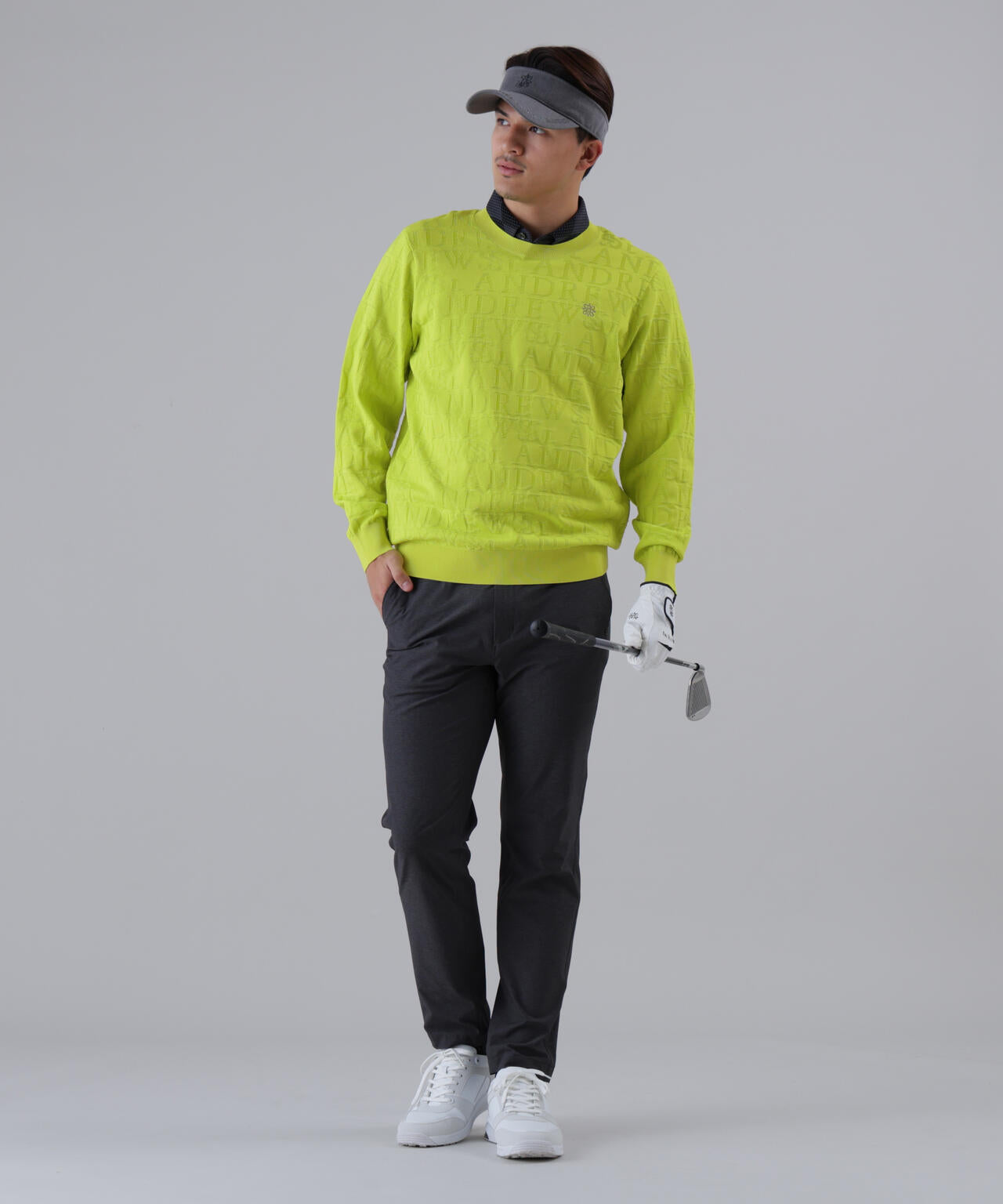 【オンライン限定SALE】ダブルロゴジャガードクルーネックニットプルオーバー (MENS)