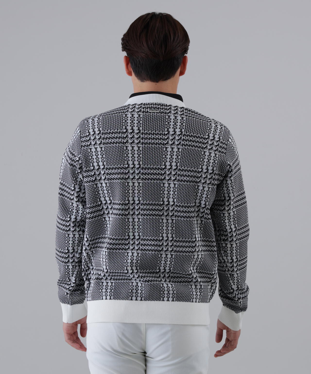 【オンライン限定SALE】14Gホースビットチェックジャガードプルオーバーニット (MENS)