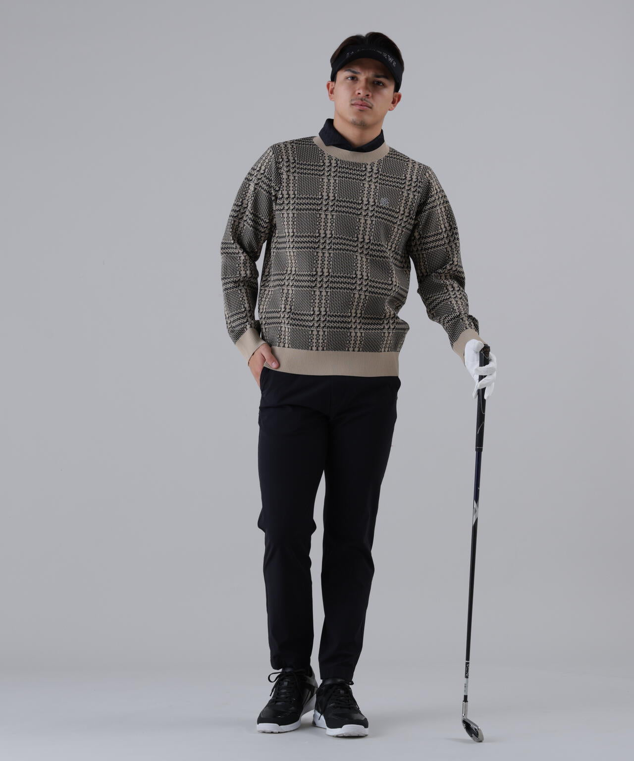 【オンライン限定SALE】14Gホースビットチェックジャガードプルオーバーニット (MENS)