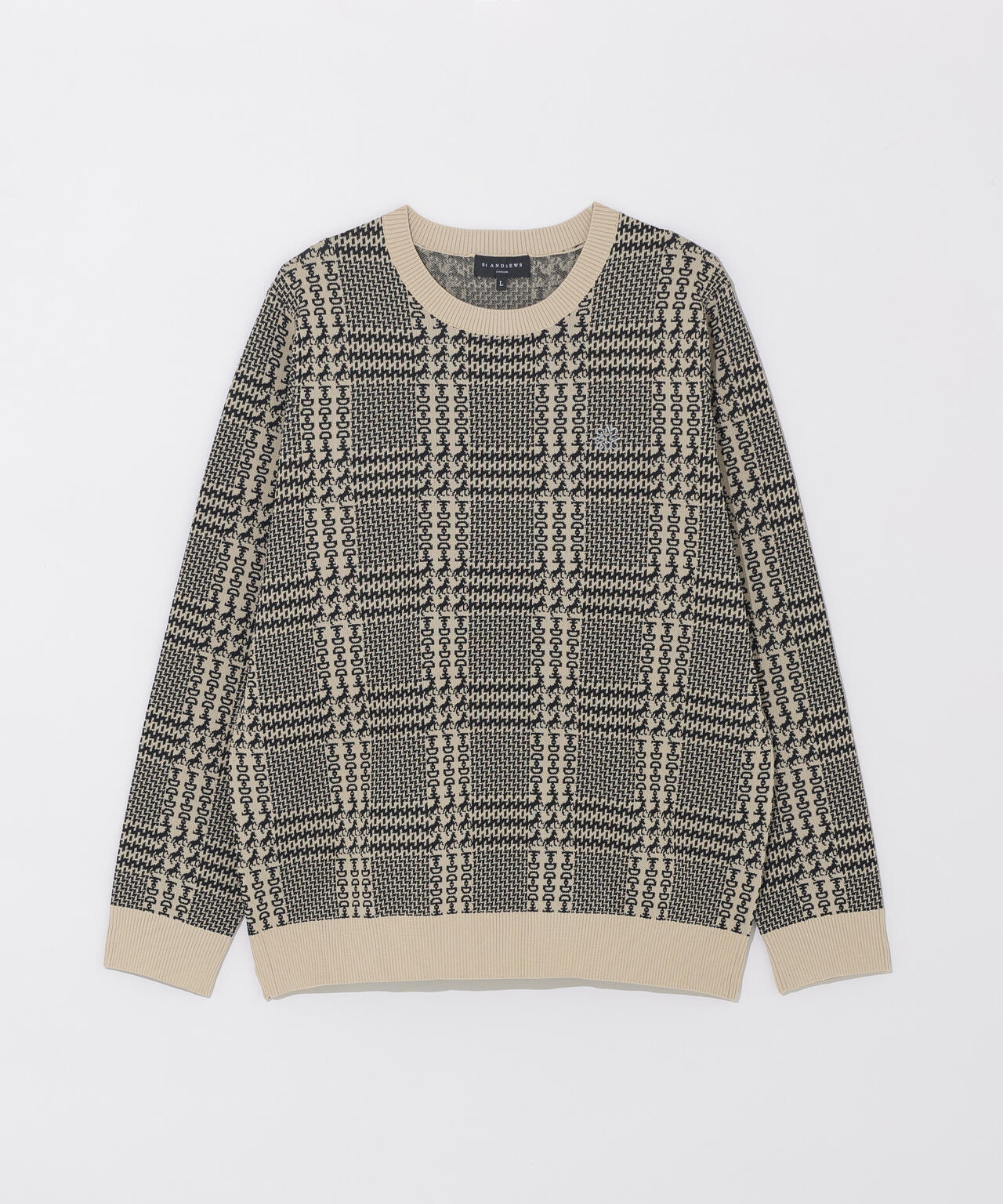 【オンライン限定SALE】14Gホースビットチェックジャガードプルオーバーニット (MENS)