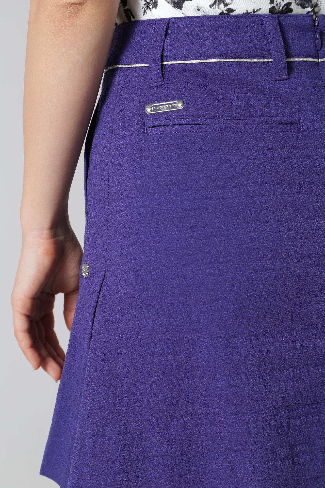 リンクスジャガード ストレッチ プリーツスカート (WOMENS)