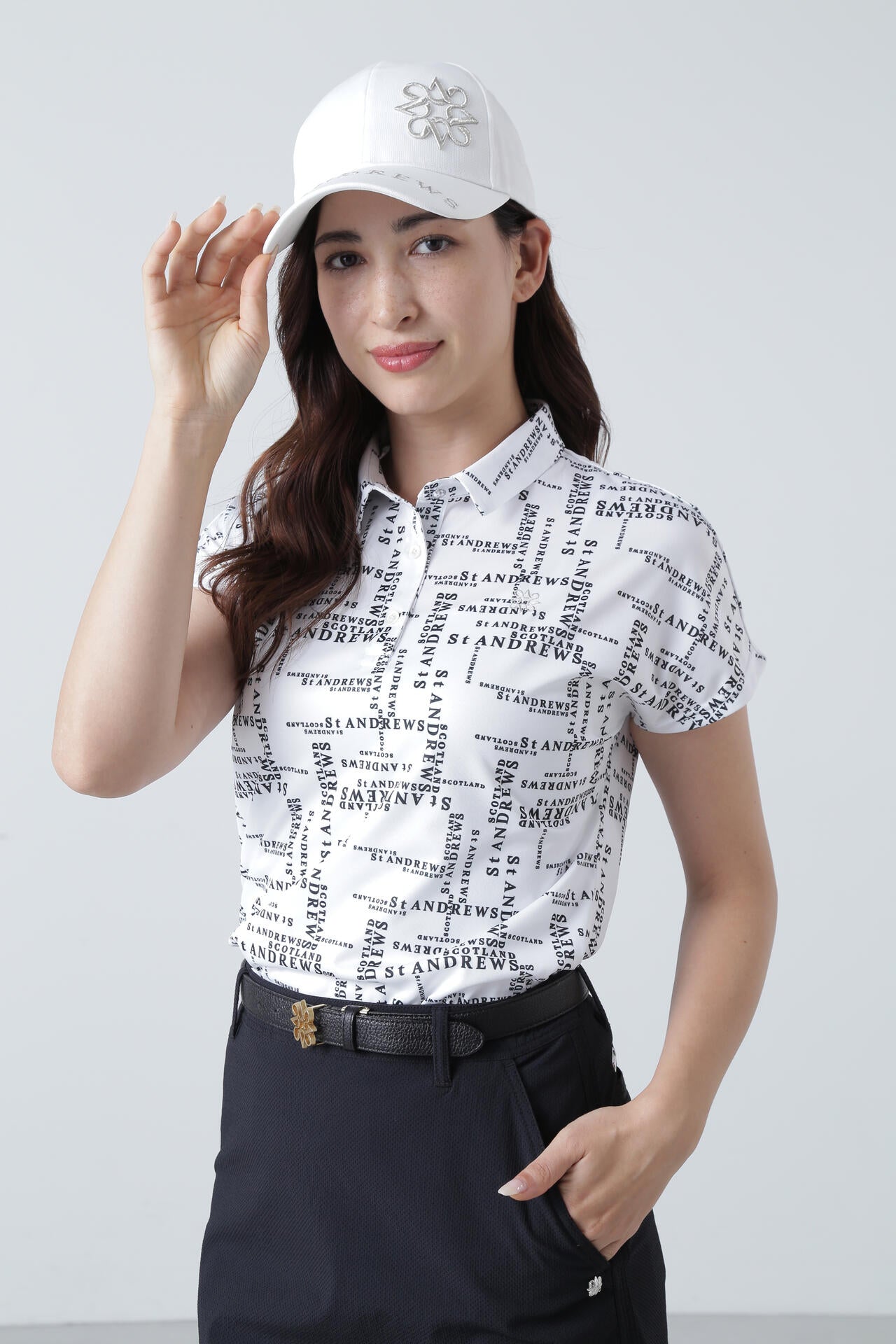 COOLMAXランダムロゴプリント半袖シャツ (WOMENS)