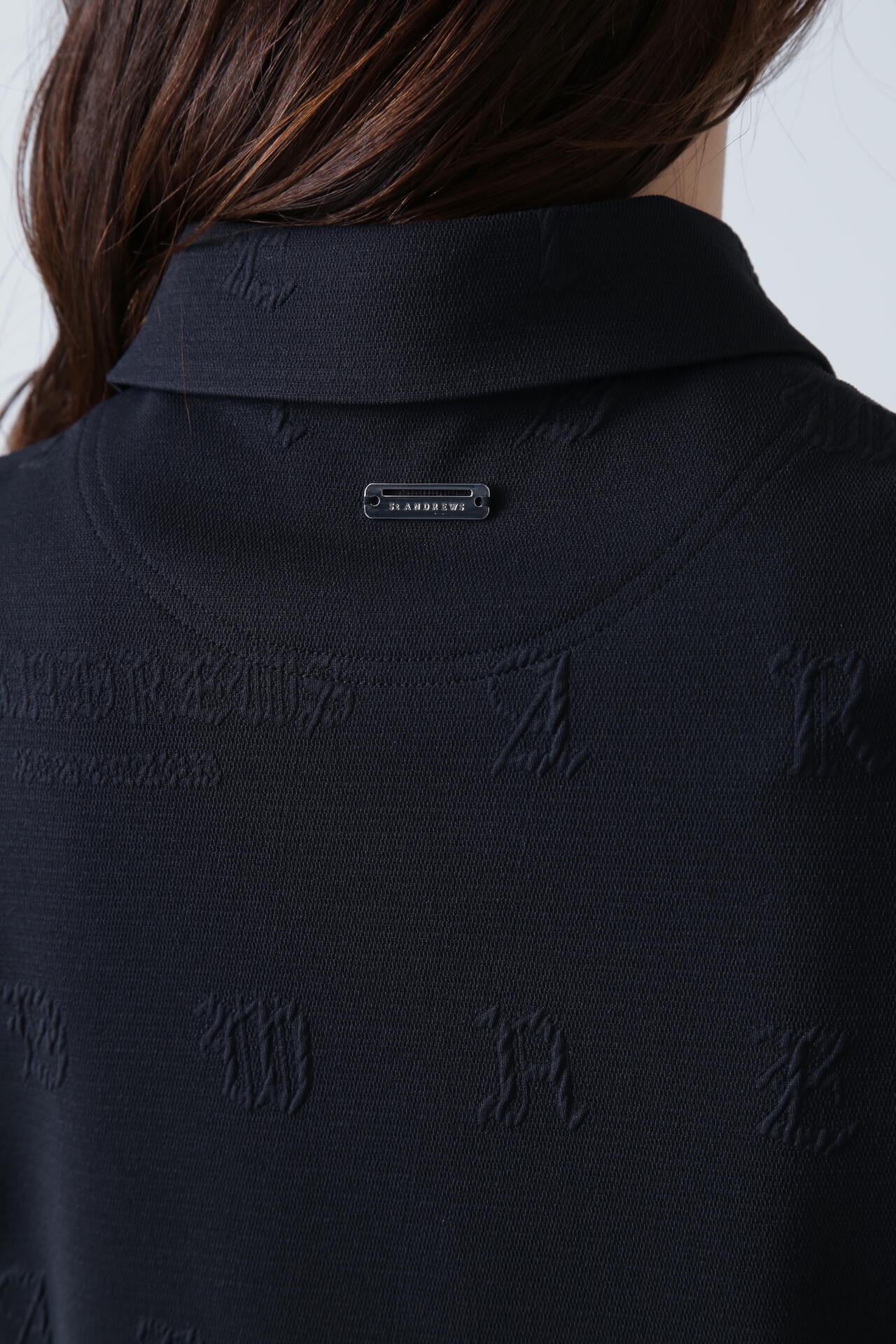 ふくれジャガードロゴ半袖ポロシャツ (WOMENS)