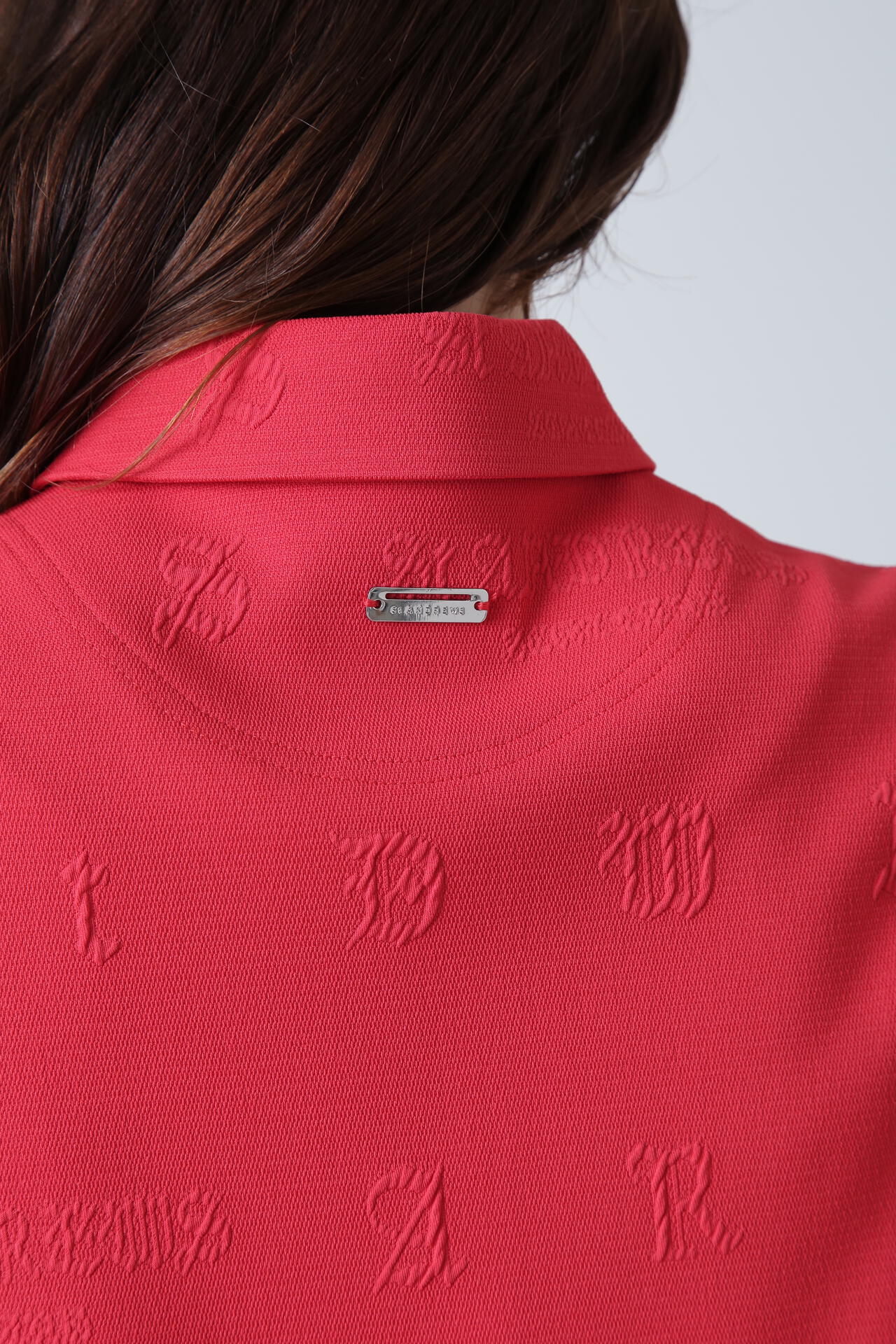 ふくれジャガードロゴ半袖ポロシャツ (WOMENS)