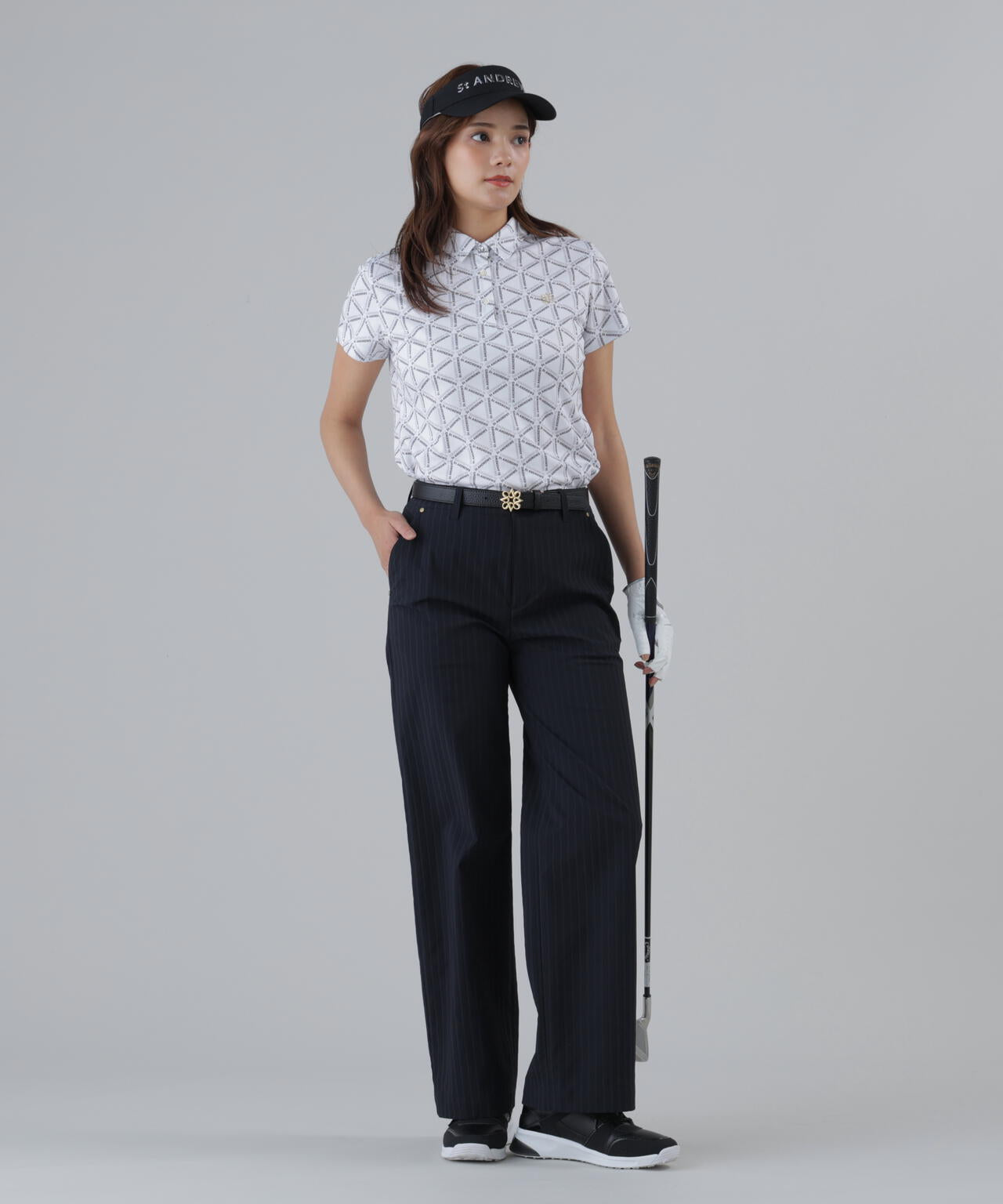 【ストレッチ】ドビーストライプパンツ (WOMENS)