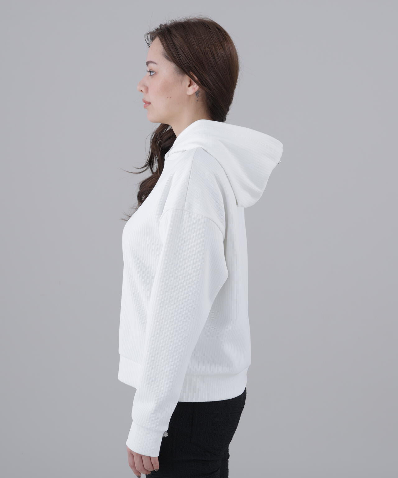 【吸水速乾】【UVカット】ダブル針抜きストライプフーディー (WOMENS)