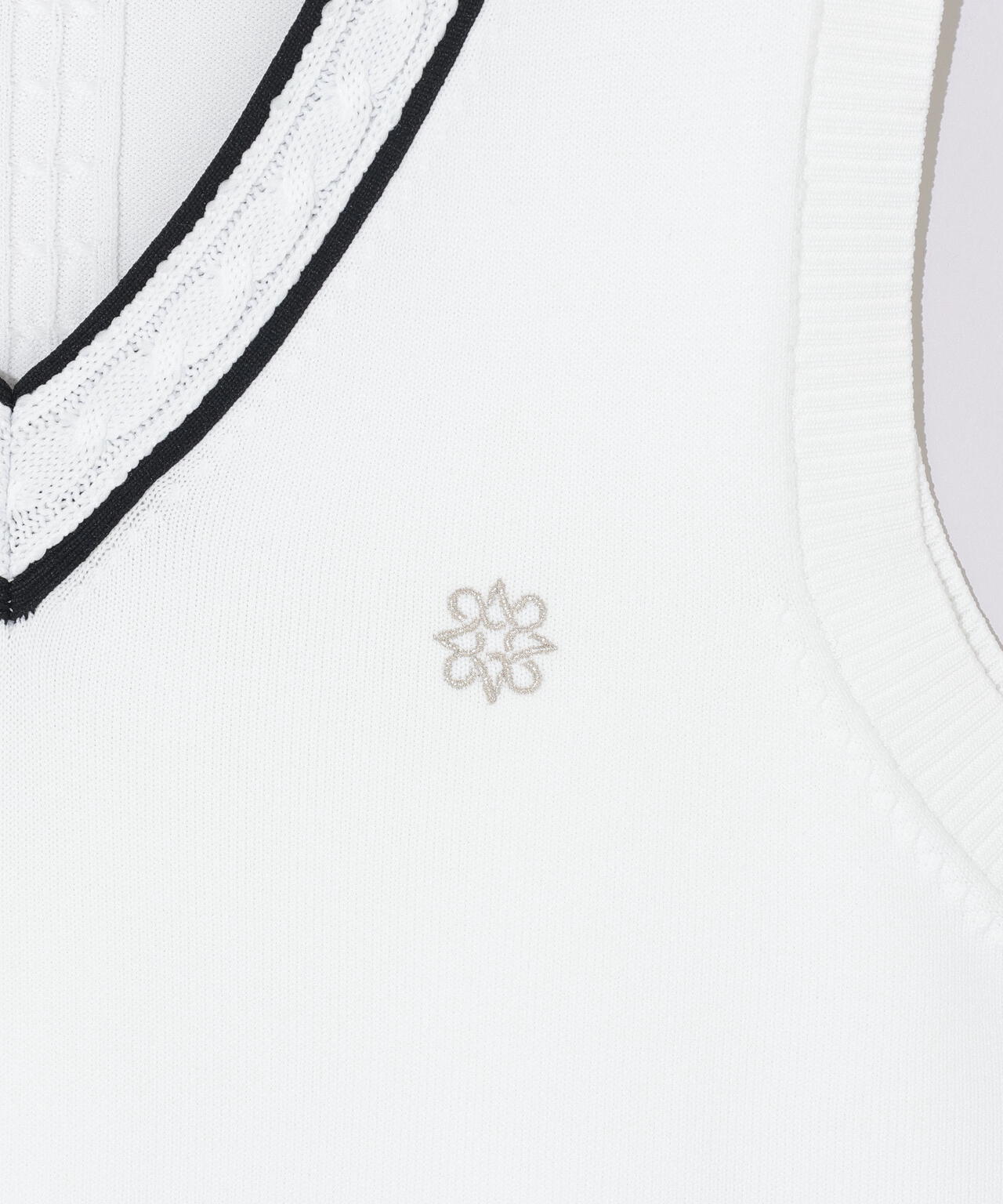 【オンライン限定SALE】12G天竺Vネックニットベスト (WOMENS)