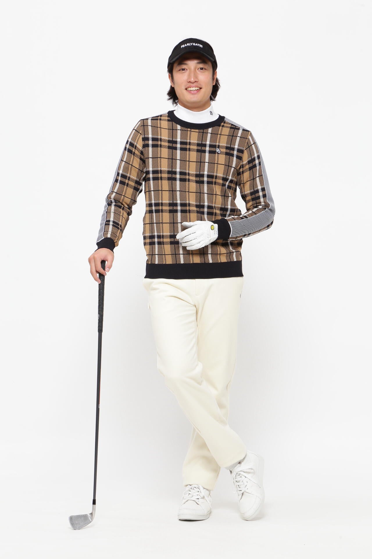 クルーネックニットプルオーバー ＜CHECKシリーズ＞