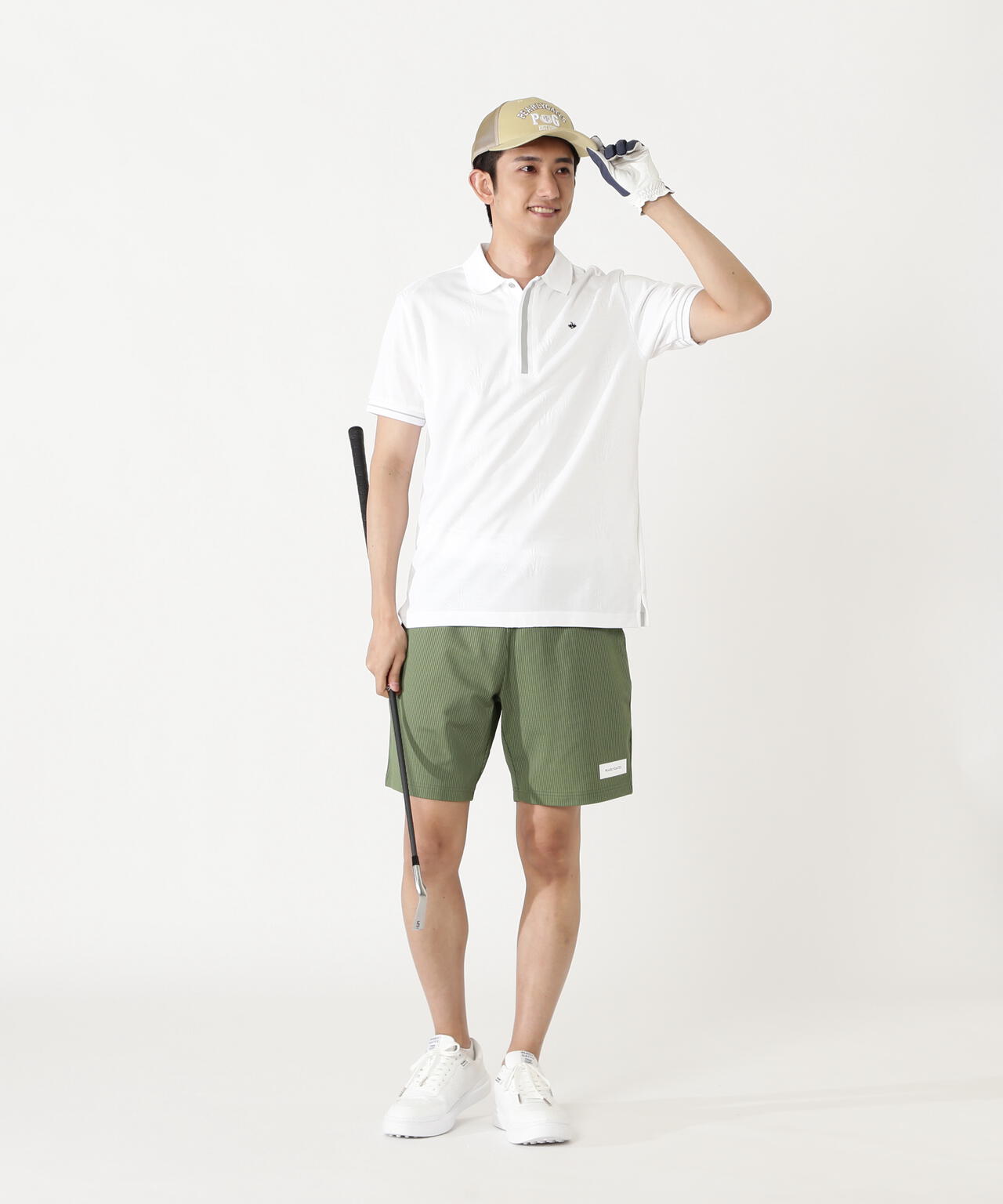 サッカーストライプ2WAYストレッチショートパンツ［Relaxシルエット]