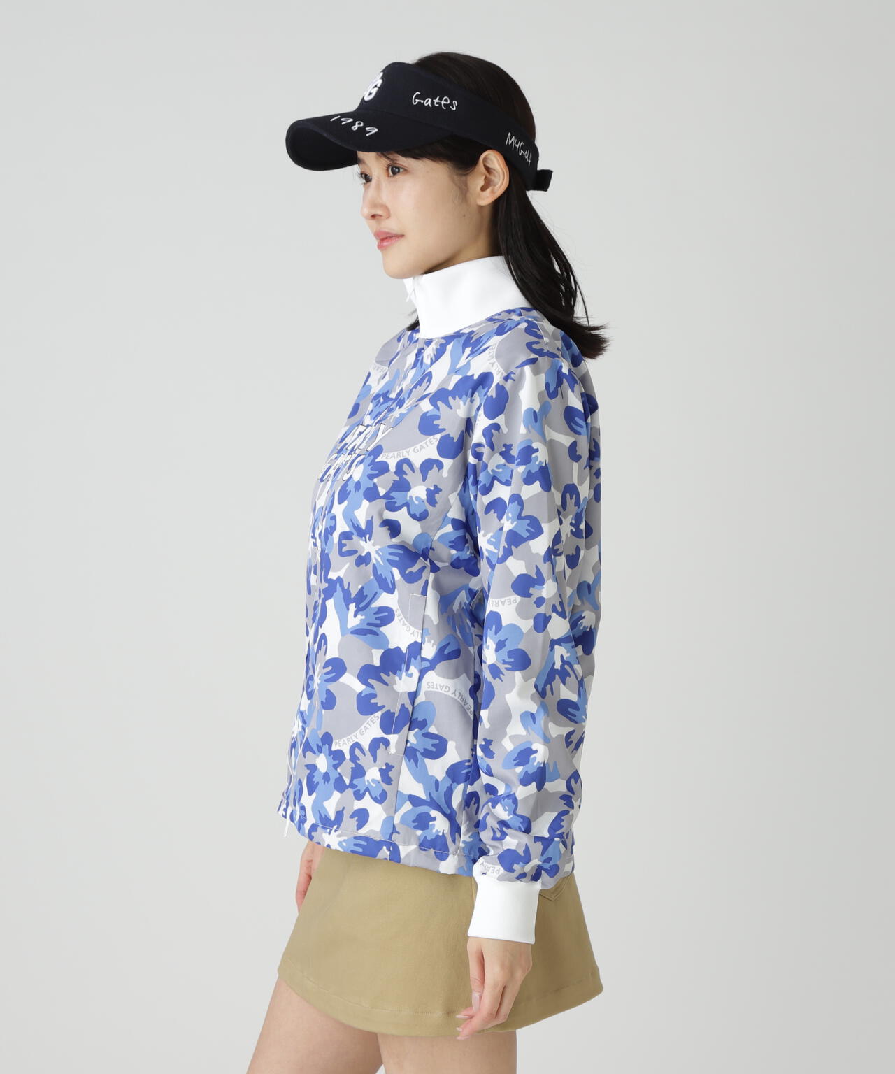 【PG is PG】Nyリップ＿タフレックス×サーモトロン中綿ツインブルゾン ＜ラフ花ロゴ小柄＞
