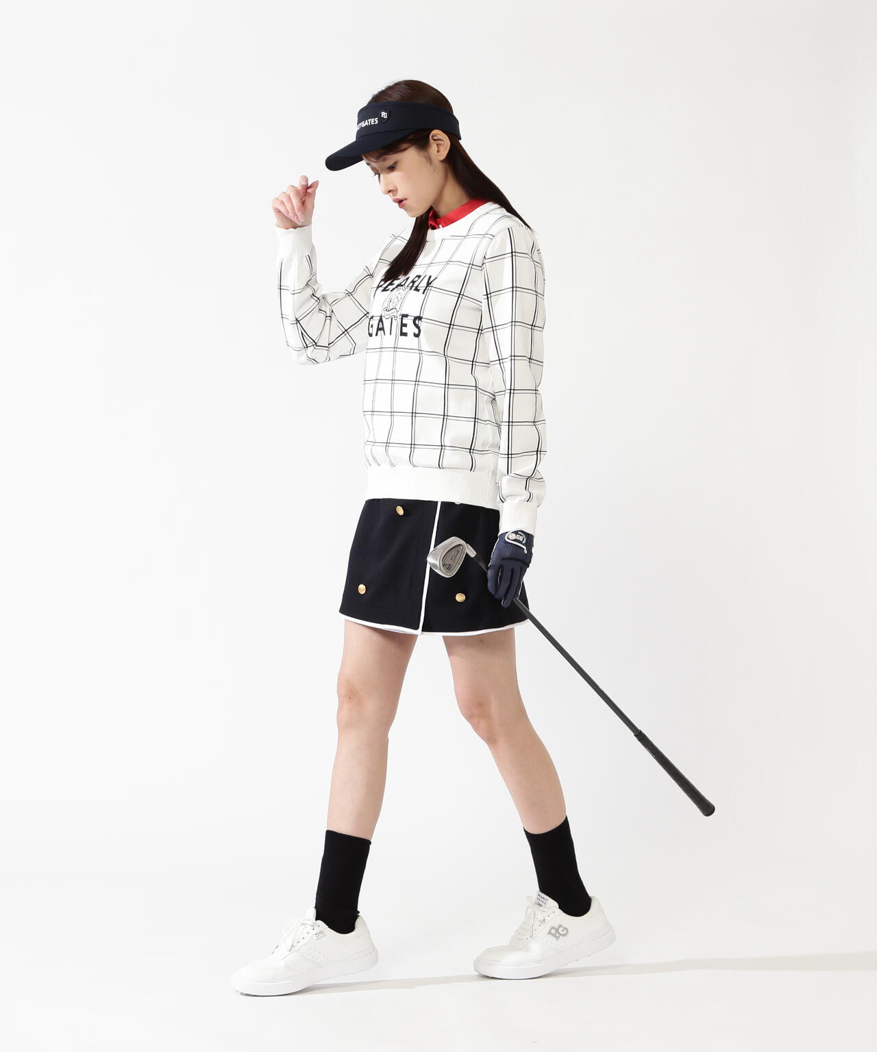 エンブレムクルーネックニットプルオーバー ＜ウィンドペンインターシャ＞