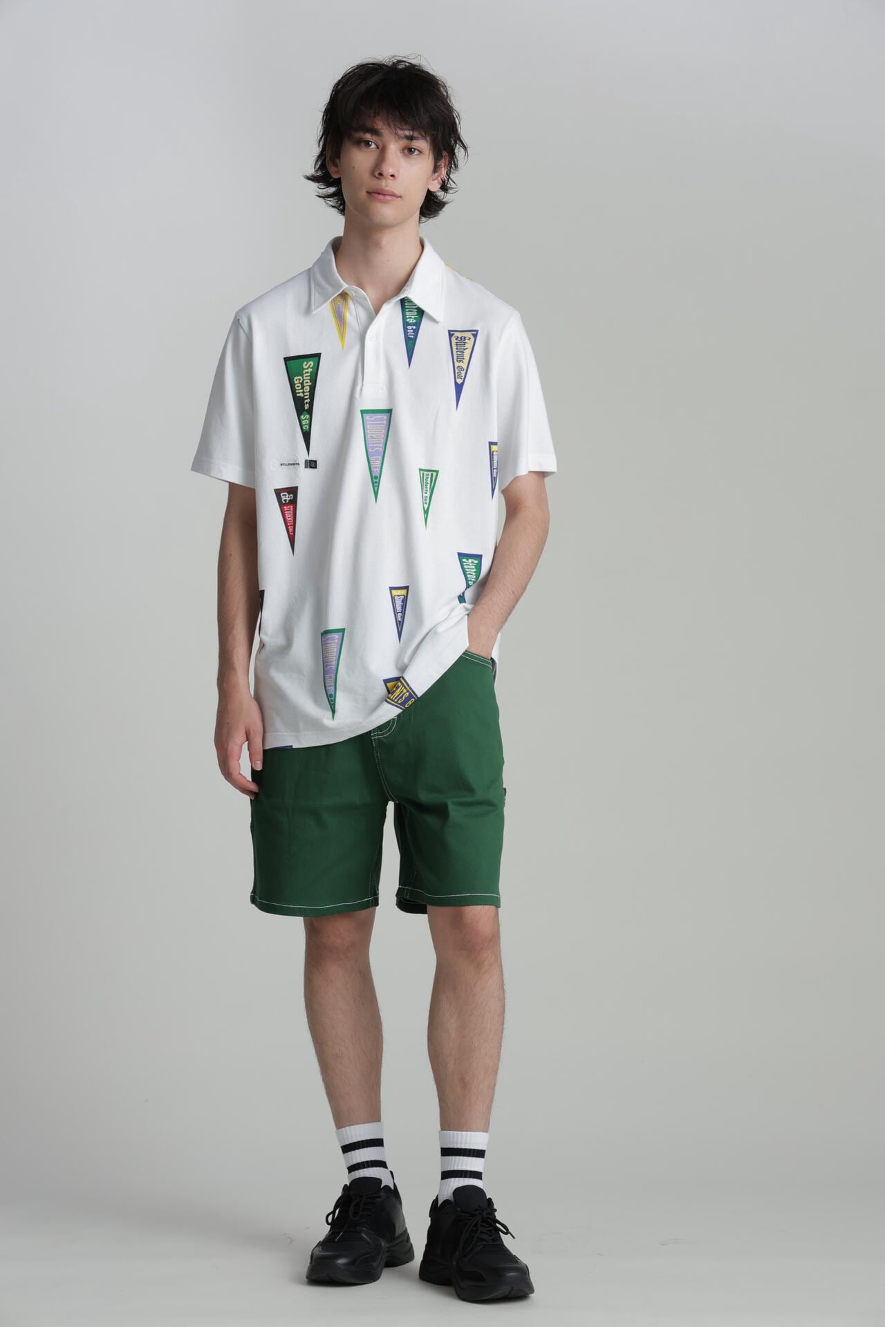【Students Golf】ハリスピケ 半袖ポロシャツ