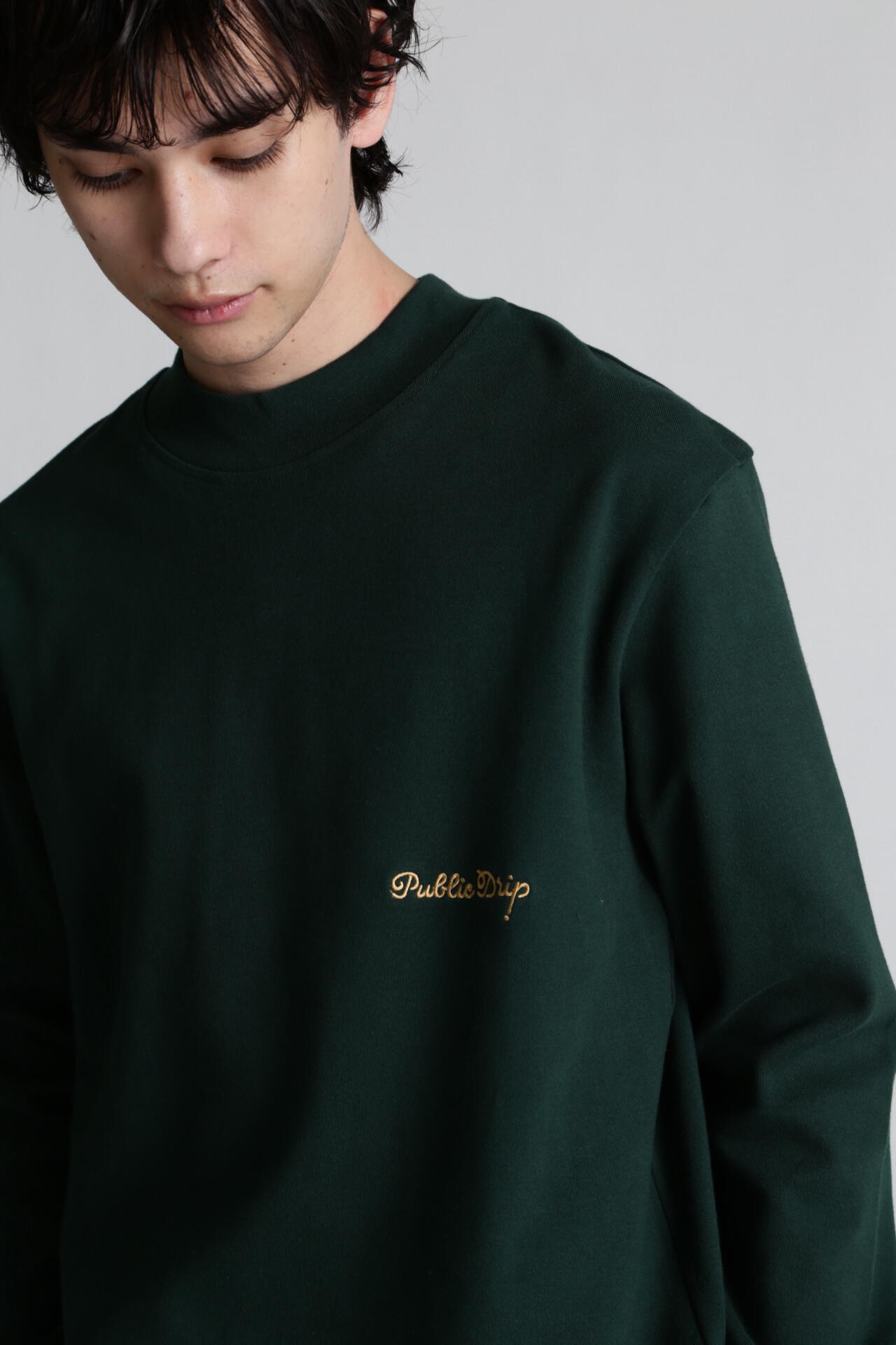 【Public Drip】長袖 モックネック プルオーバー