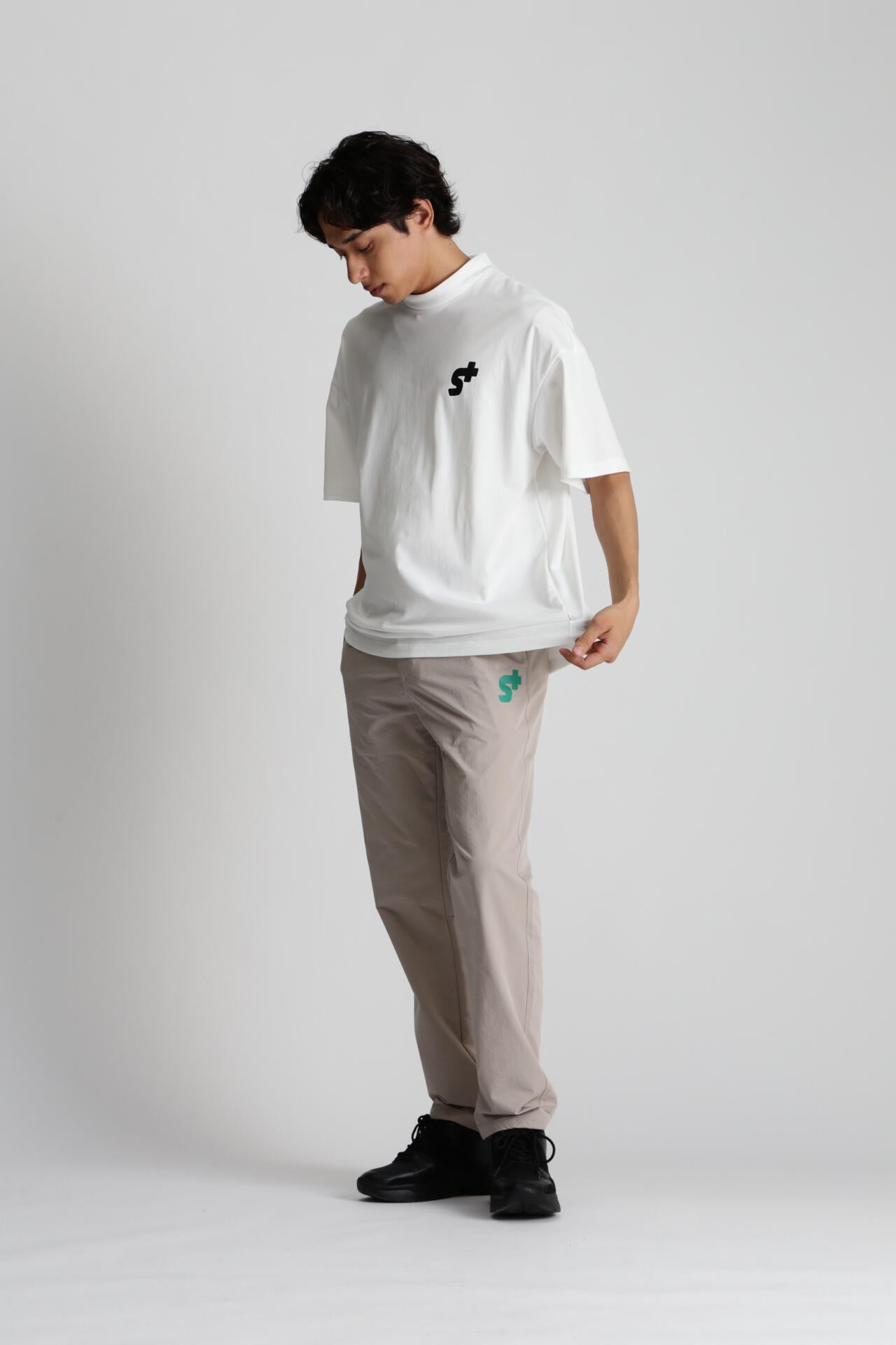 【S＋(エスプラス)】ポリエステル ロングパンツ