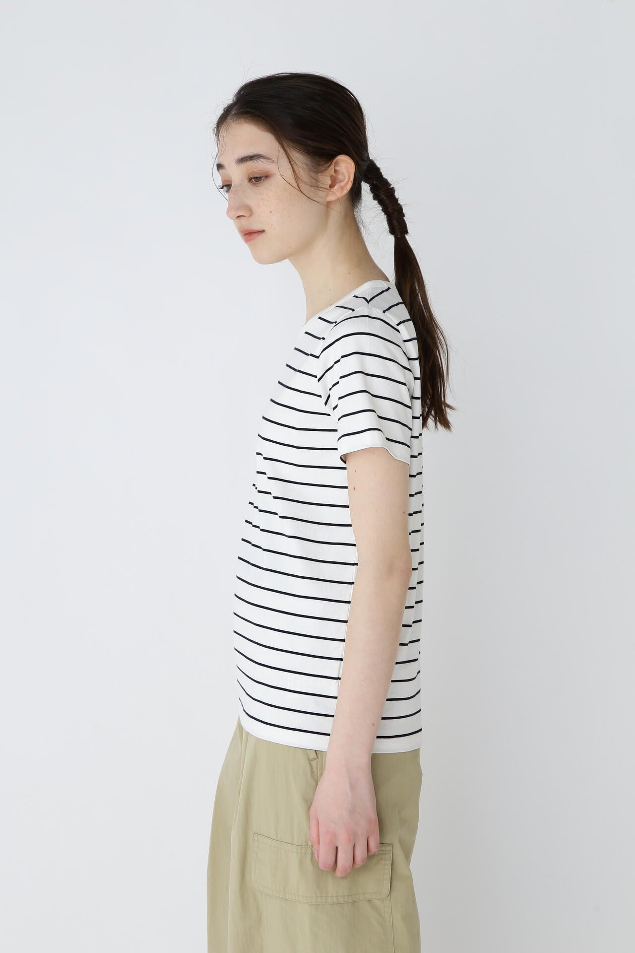 オーガニック綿天竺ボーダーＴシャツ