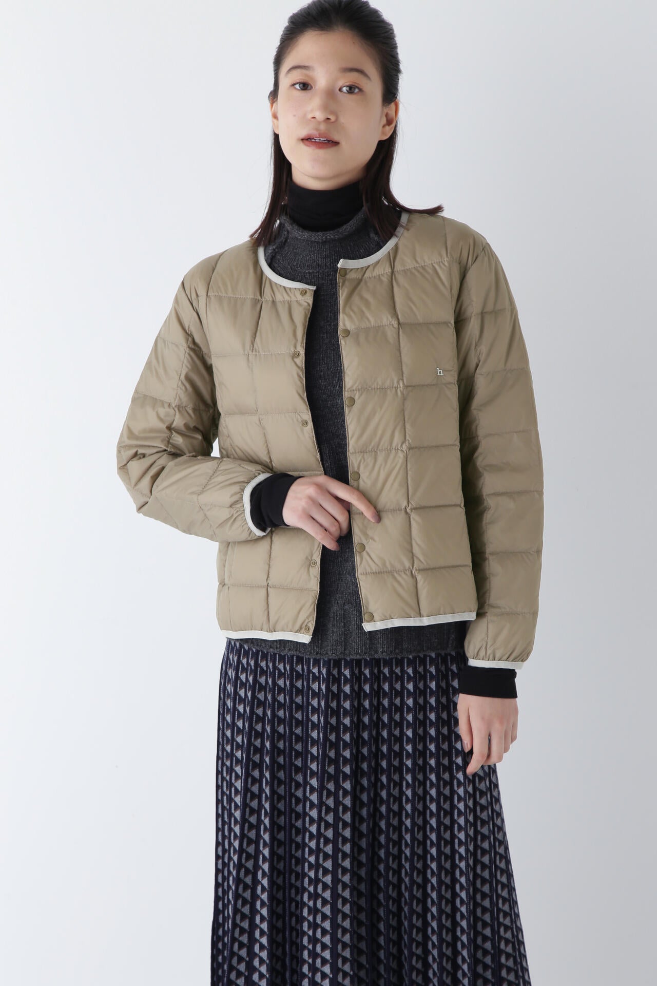 【WEB・一部店舗限定サイズ】TAION×hwコラボ　クルーネックボタンダウンジャケット