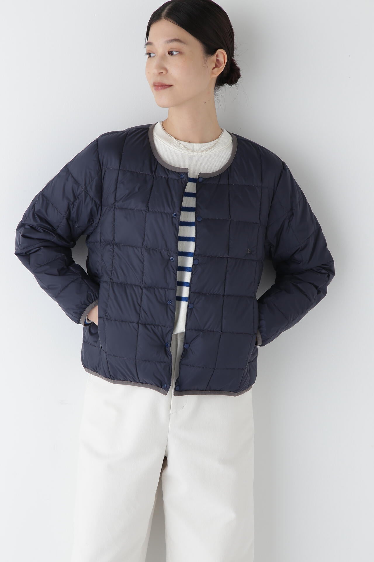 【WEB・一部店舗限定サイズ】TAION×hwコラボ　クルーネックボタンダウンジャケット