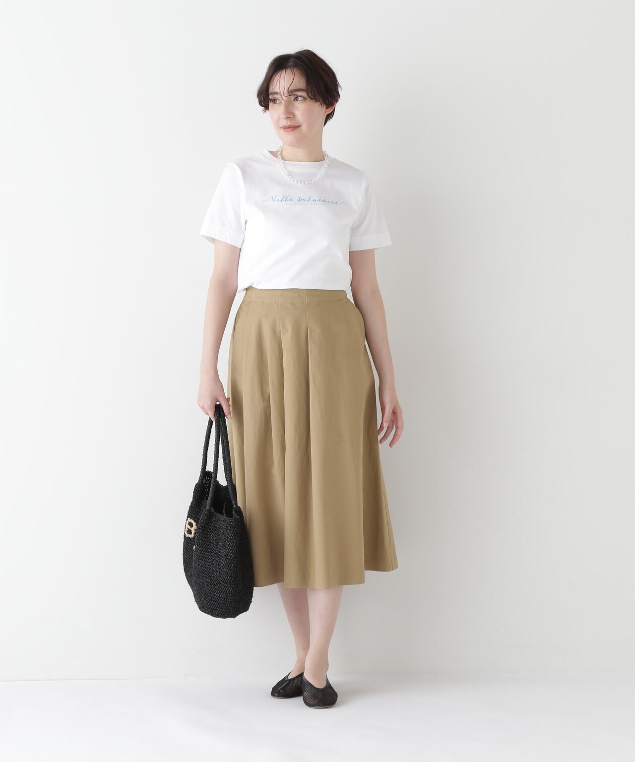 Ｃ／Ｌウェザーアシンメトリータックスカート
