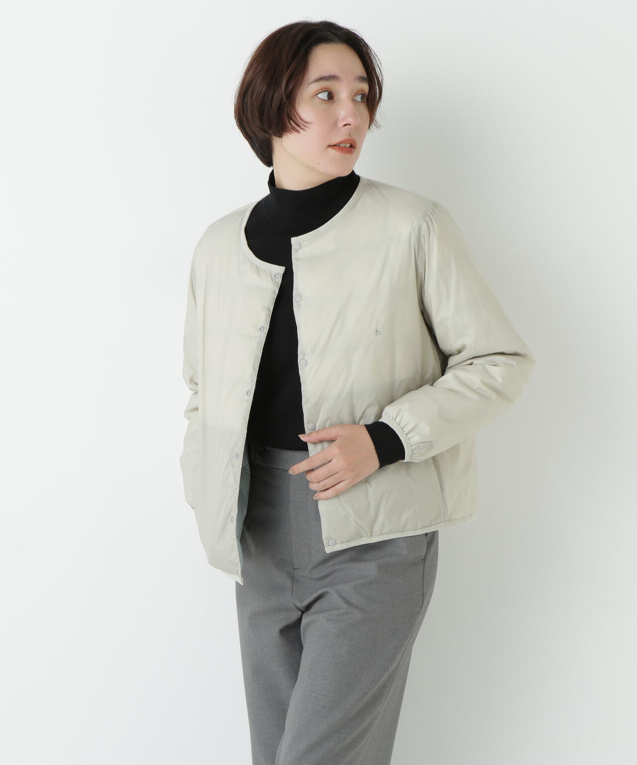 ≪WEB限定カラーあり / ＴＡＩＯＮコラボ≫リバーシブルクルーネックダウンブルゾン