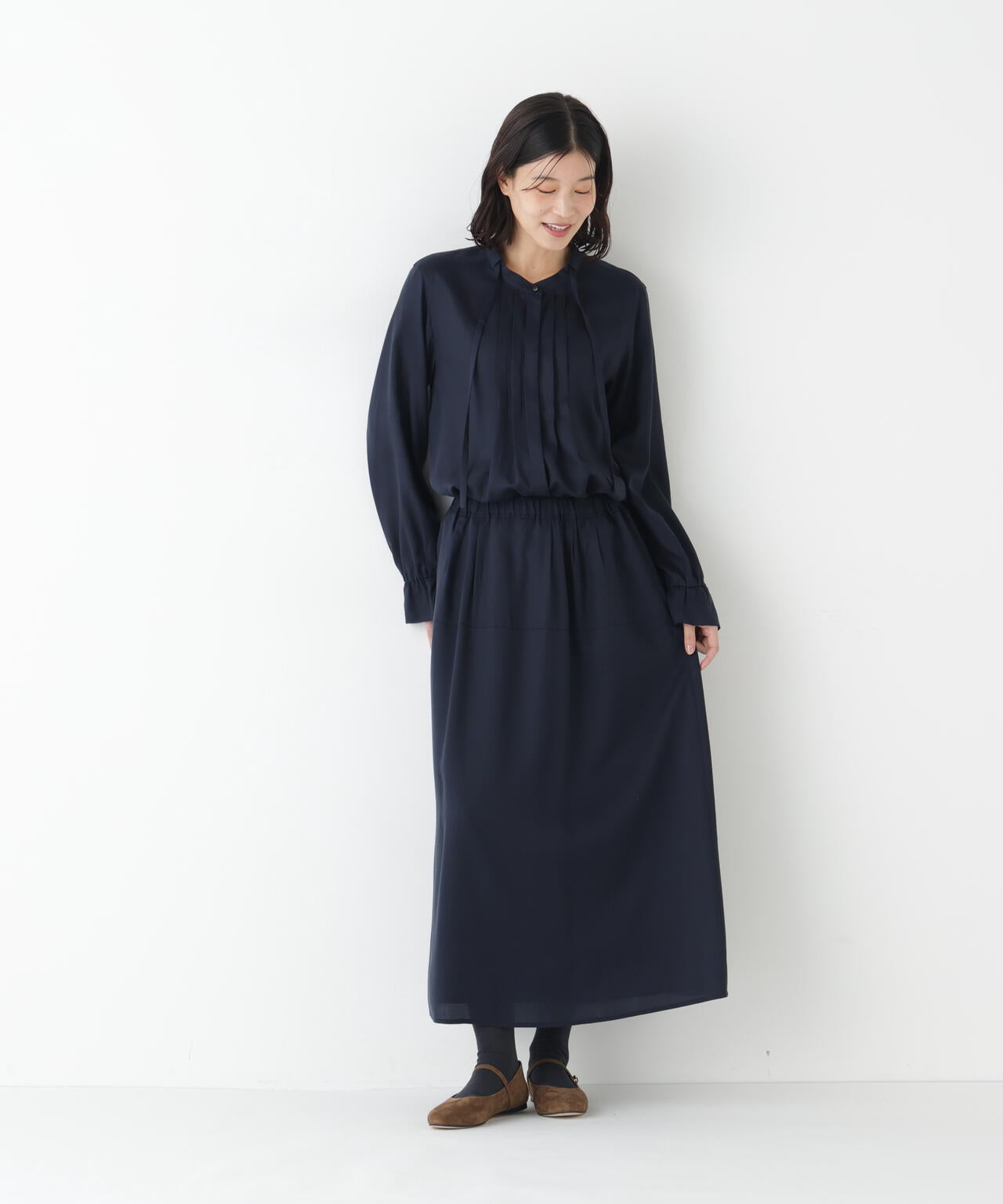 ≪洗える≫テンセルビエラタイブラウス