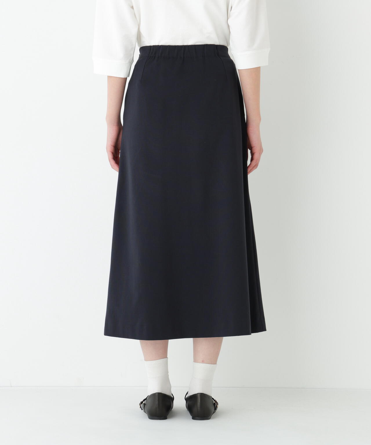 《洗える》ストレッチポンチＡラインスカート