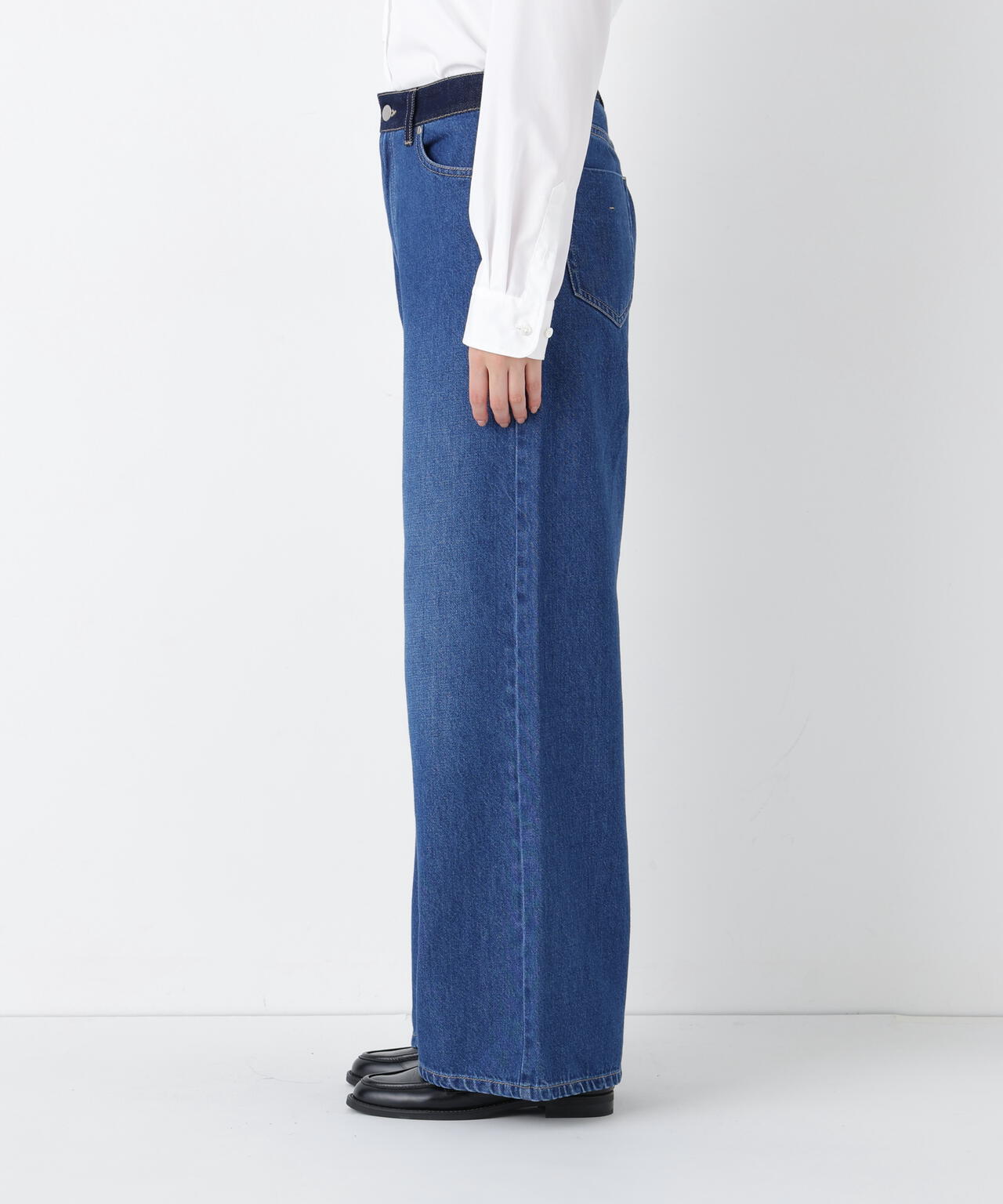 ソフトデニムセミワイドパンツ
