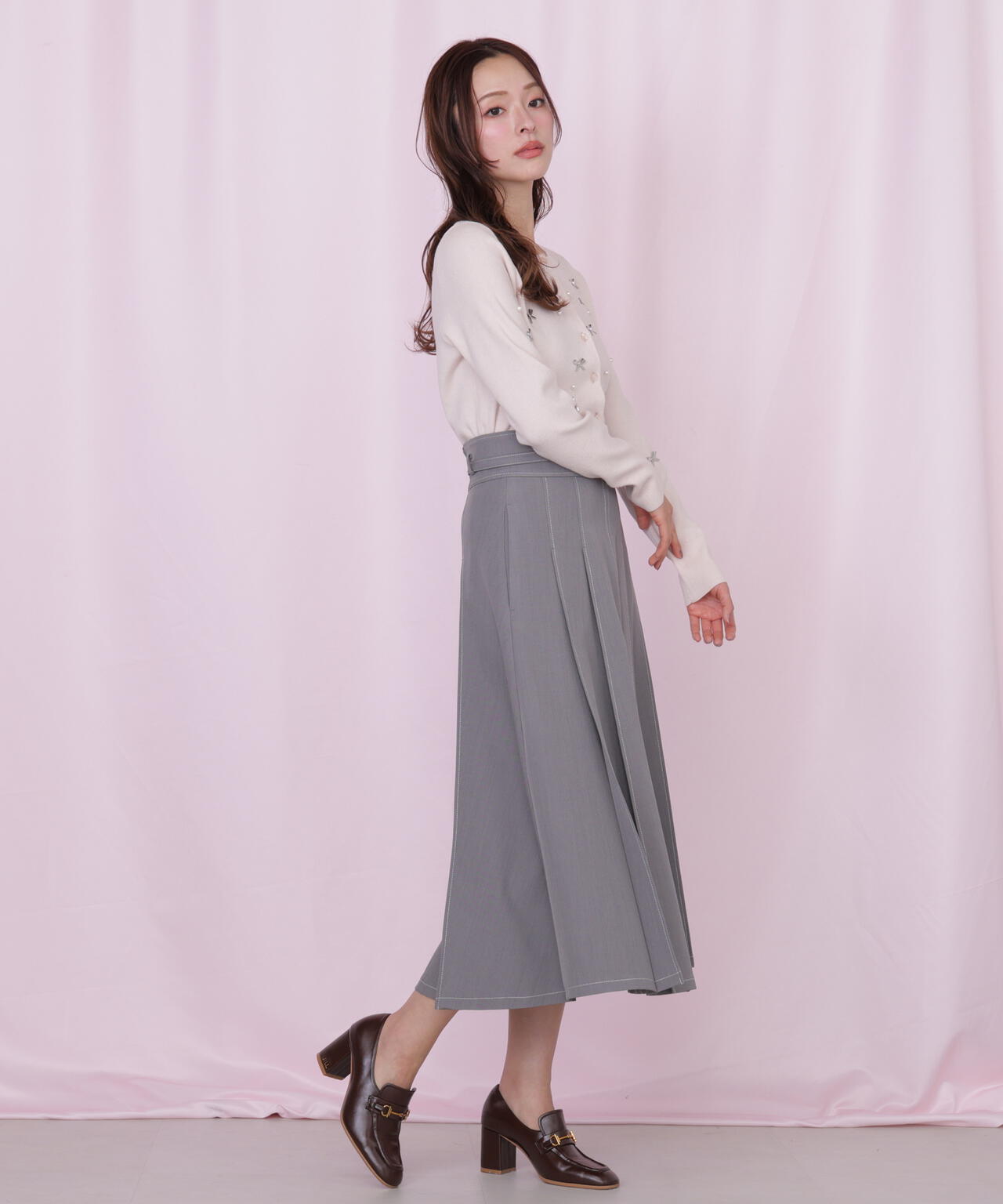 ＜セットアップ対応＞ベーシックツイルスカート
